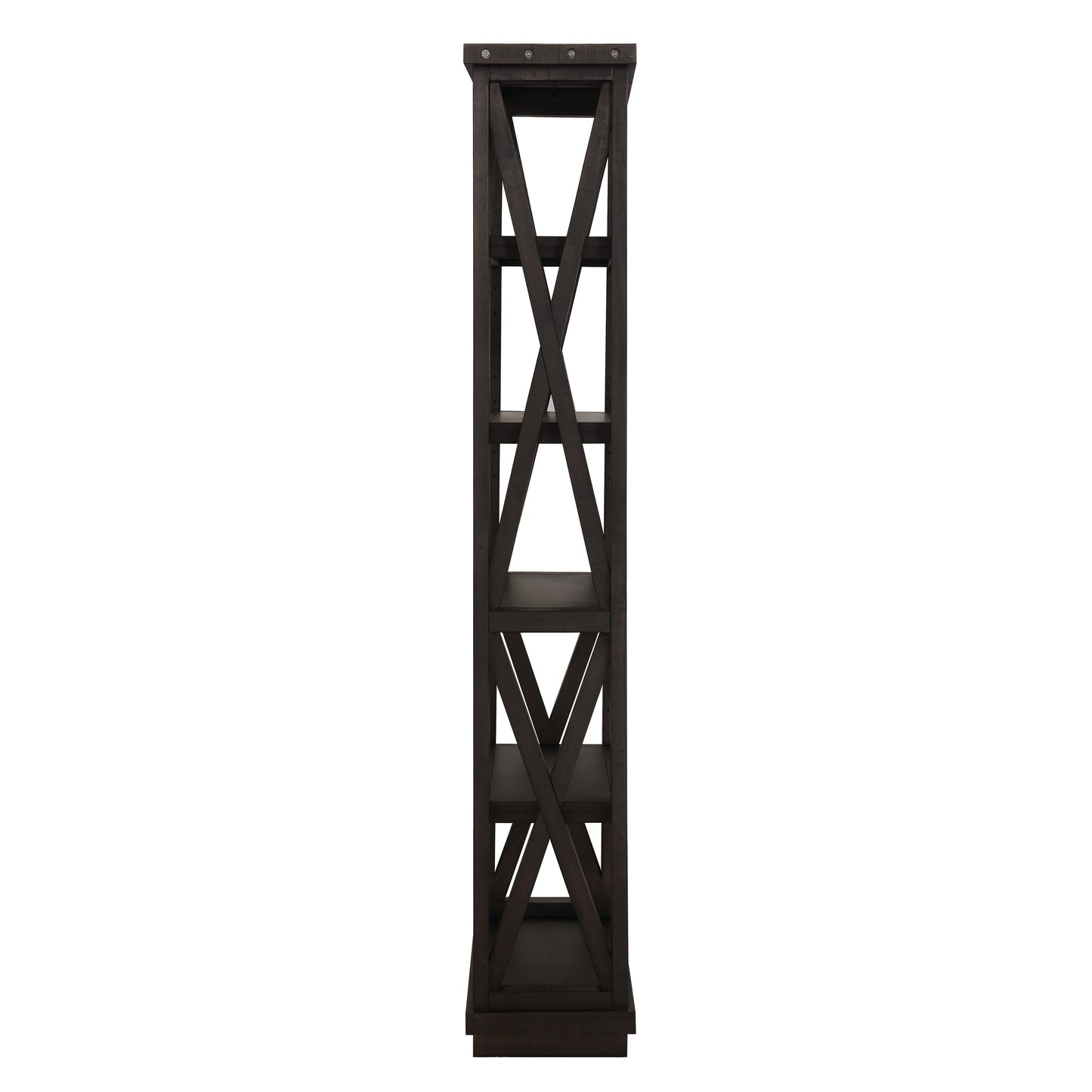 Yosemite Solid Wood 82x39 inch Bookshelf in Cafe - Ornate Home