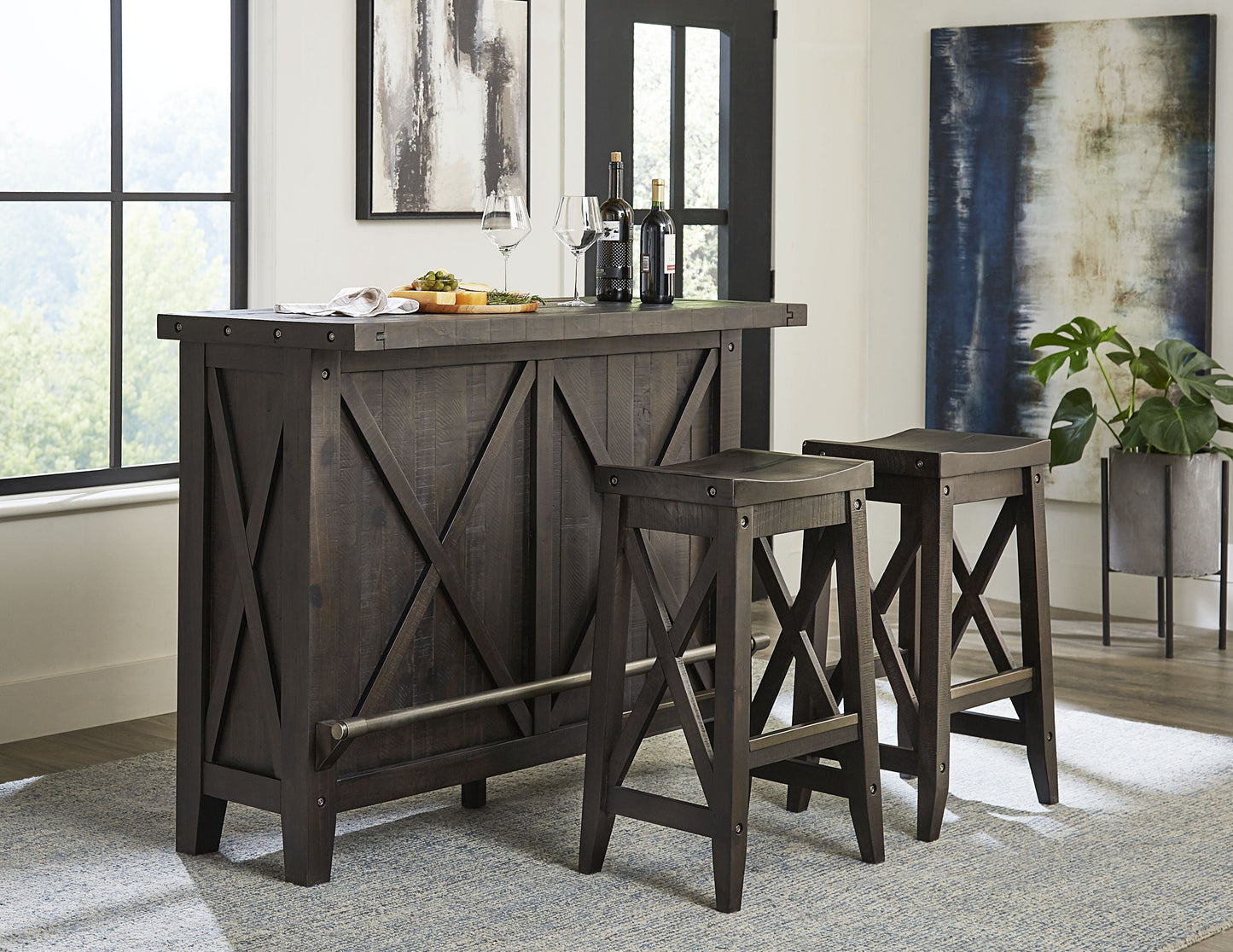 Yosemite Solid Wood Bar Stool in Cafe - Ornate Home