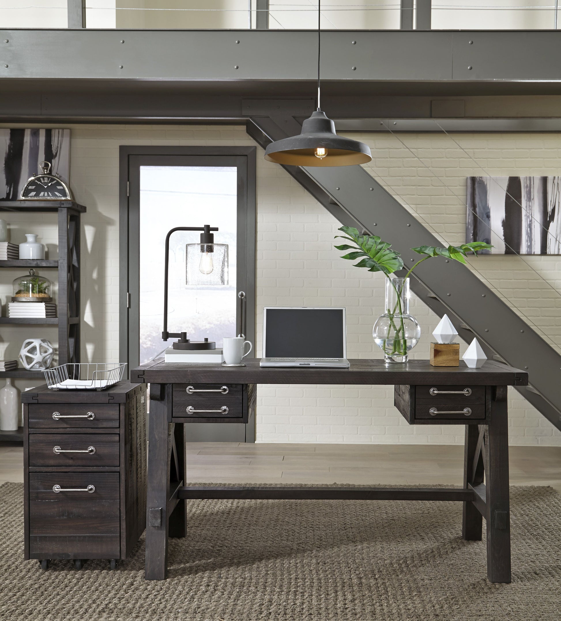 Yosemite Solid Wood Desk in Cafe - Ornate Home