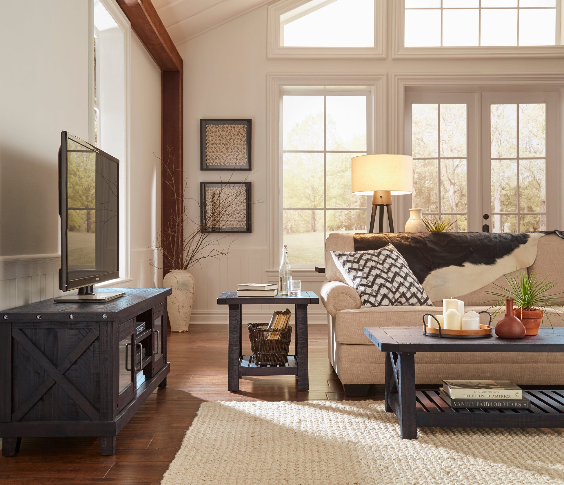 Yosemite Solid Wood Media Console in Cafe - Ornate Home
