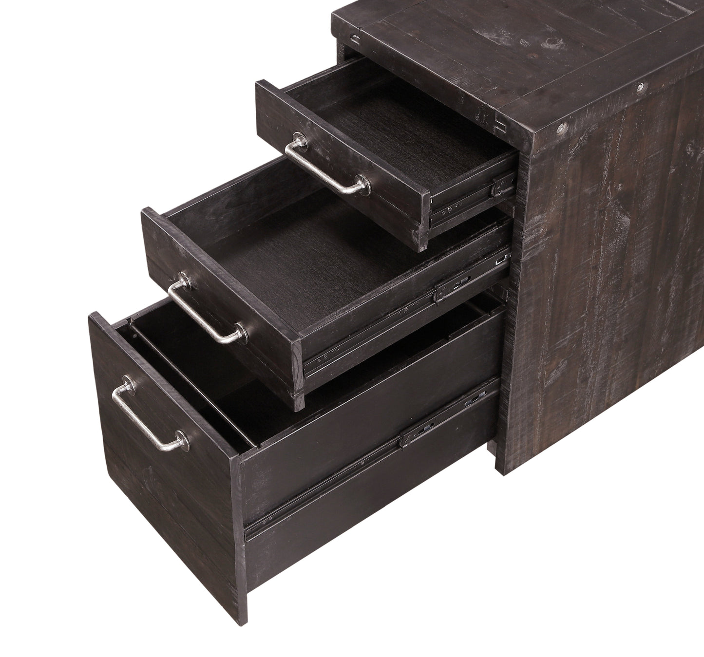 Yosemite Solid Wood Rollling File Cabinet in Cafe - Ornate Home