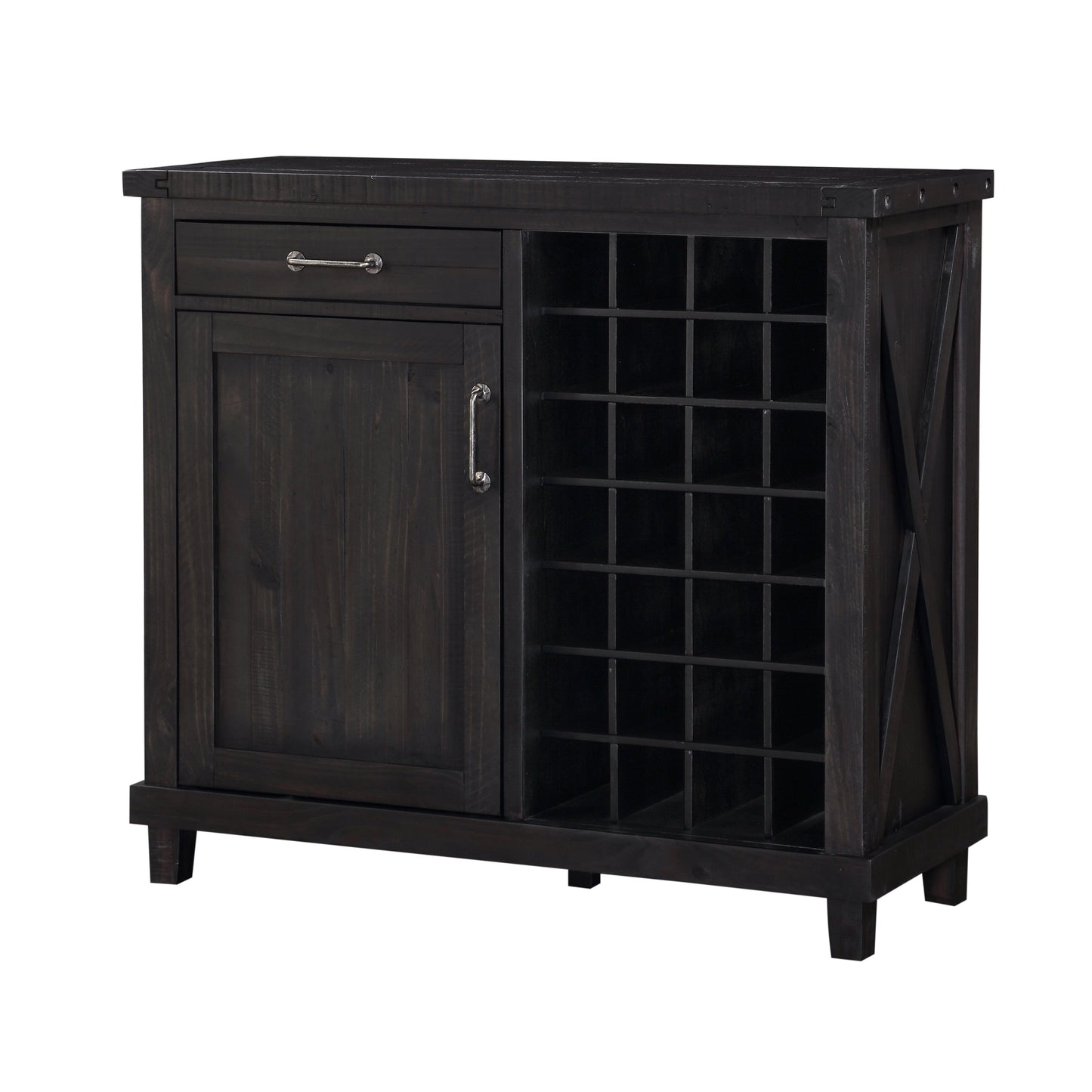 Yosemite Solid Wood Wine Bar in Cafe - Ornate Home