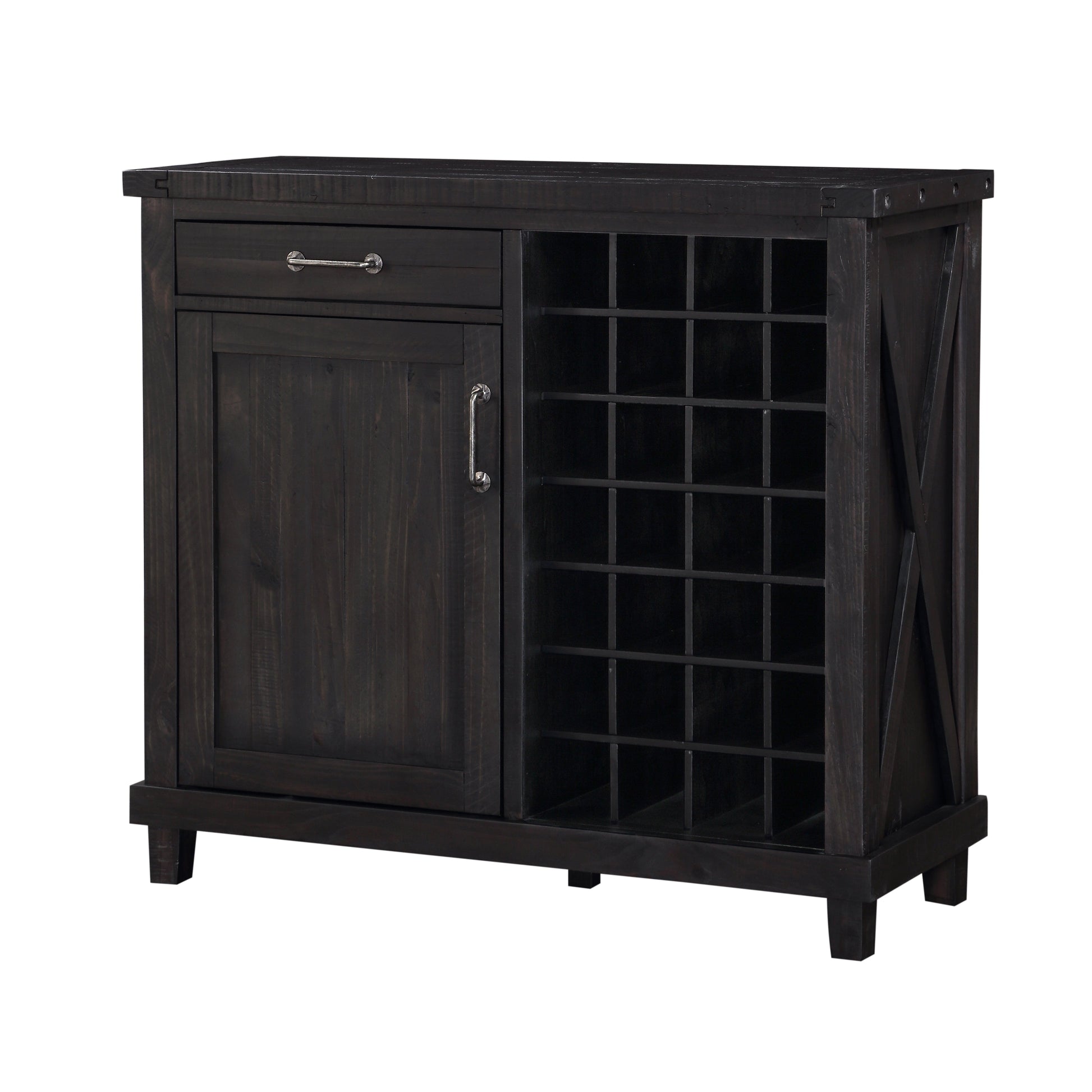 Yosemite Solid Wood Wine Bar in Cafe - Ornate Home