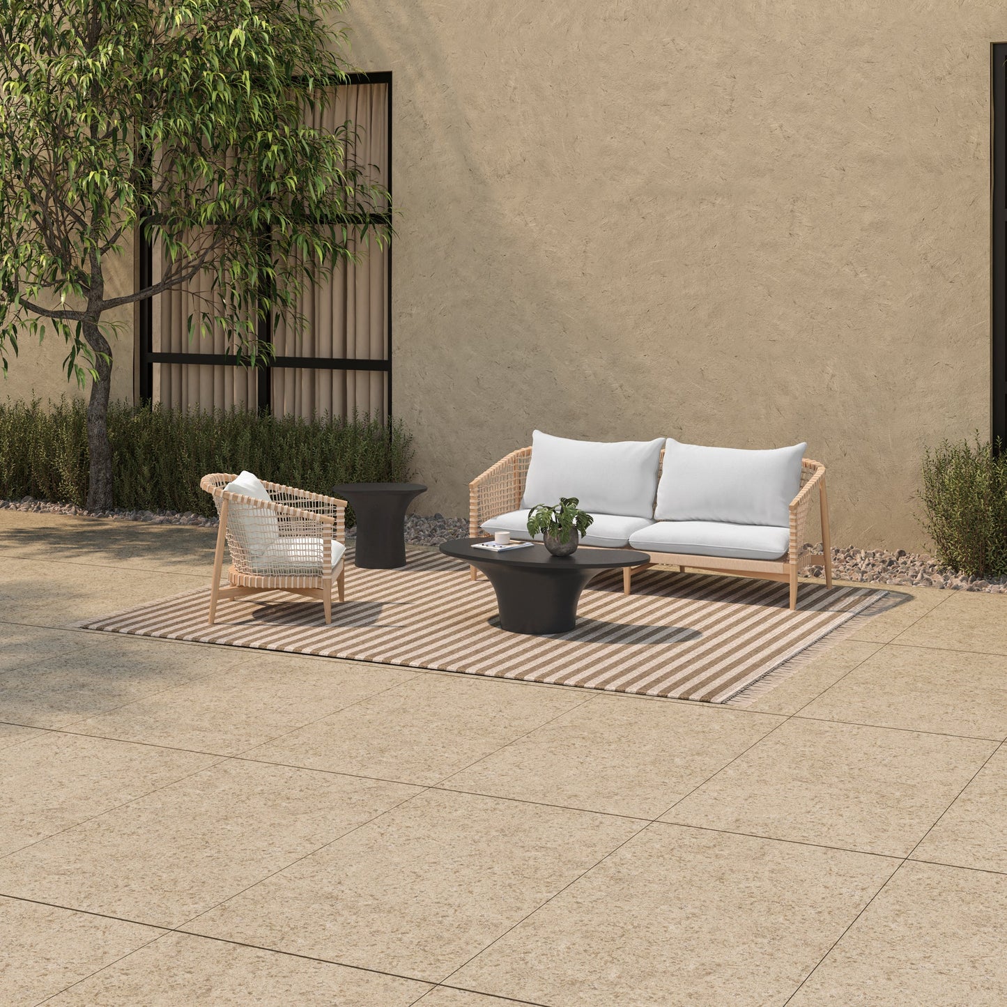 Yumi Black Outdoor Coffee Table - Ornate Home