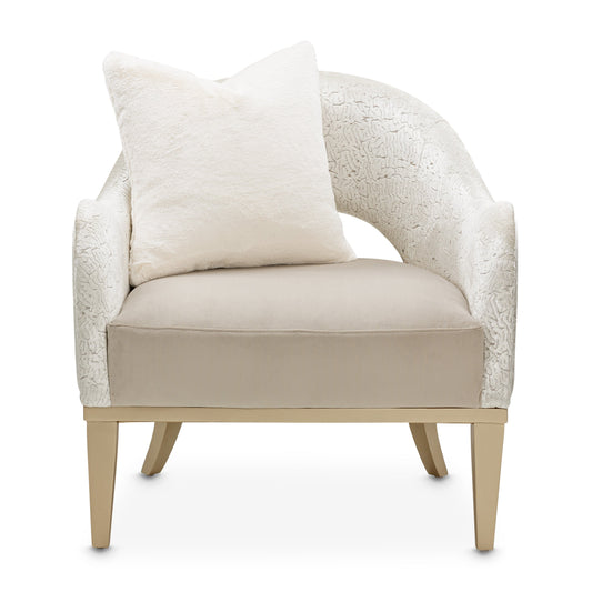 Yvette Medium Champagne/Porcini Accent Chair - Ornate Home