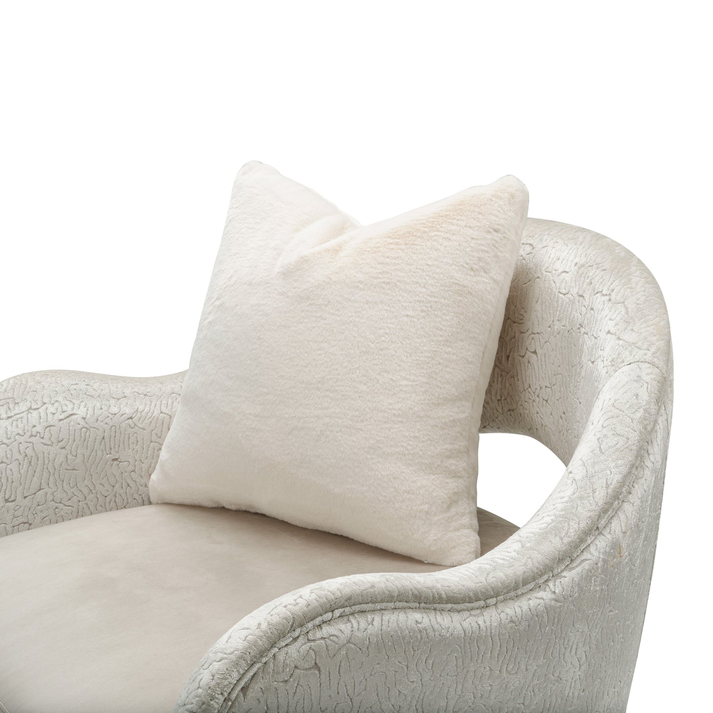 Yvette Medium Champagne/Porcini Accent Chair - Ornate Home