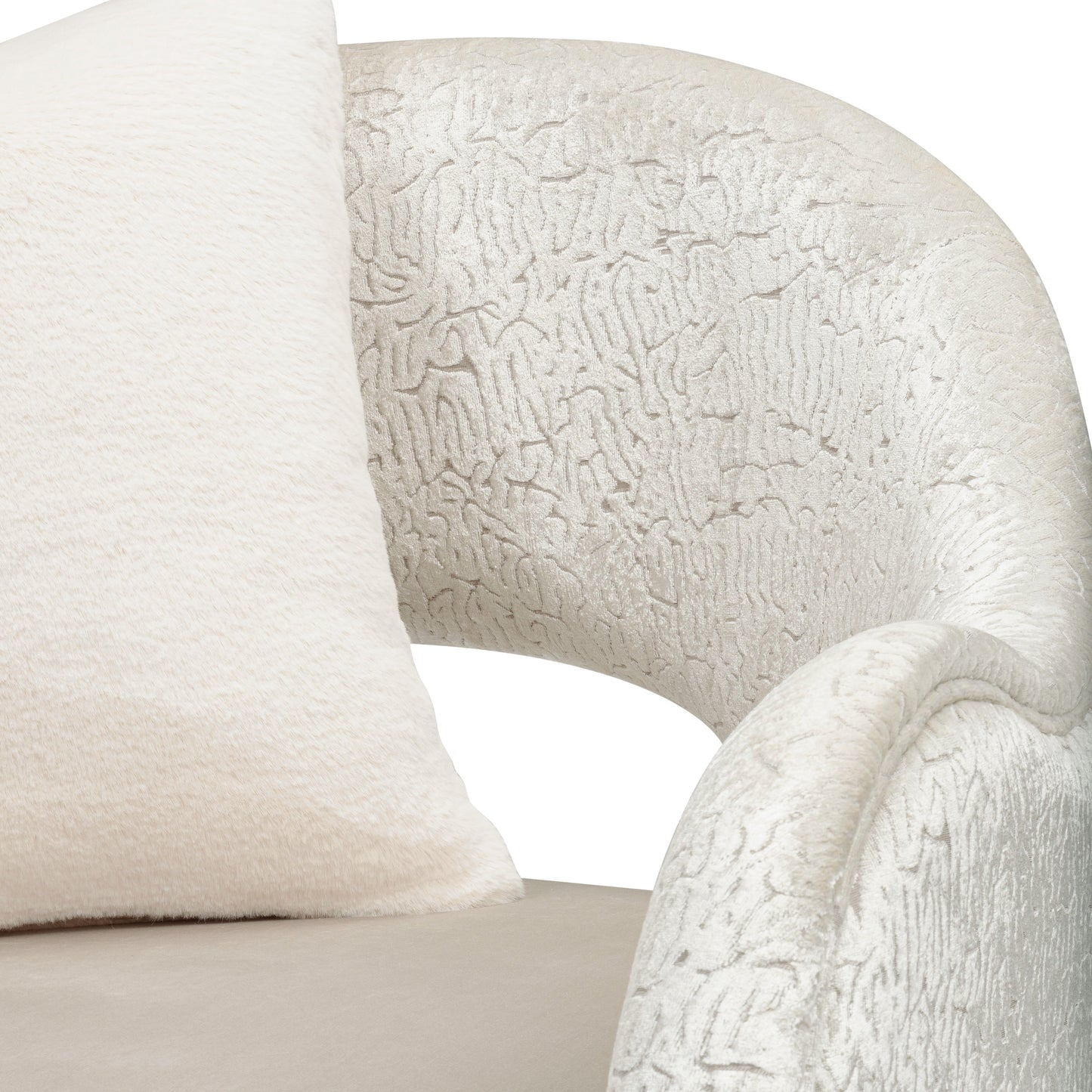 Yvette Medium Champagne/Porcini Accent Chair - Ornate Home