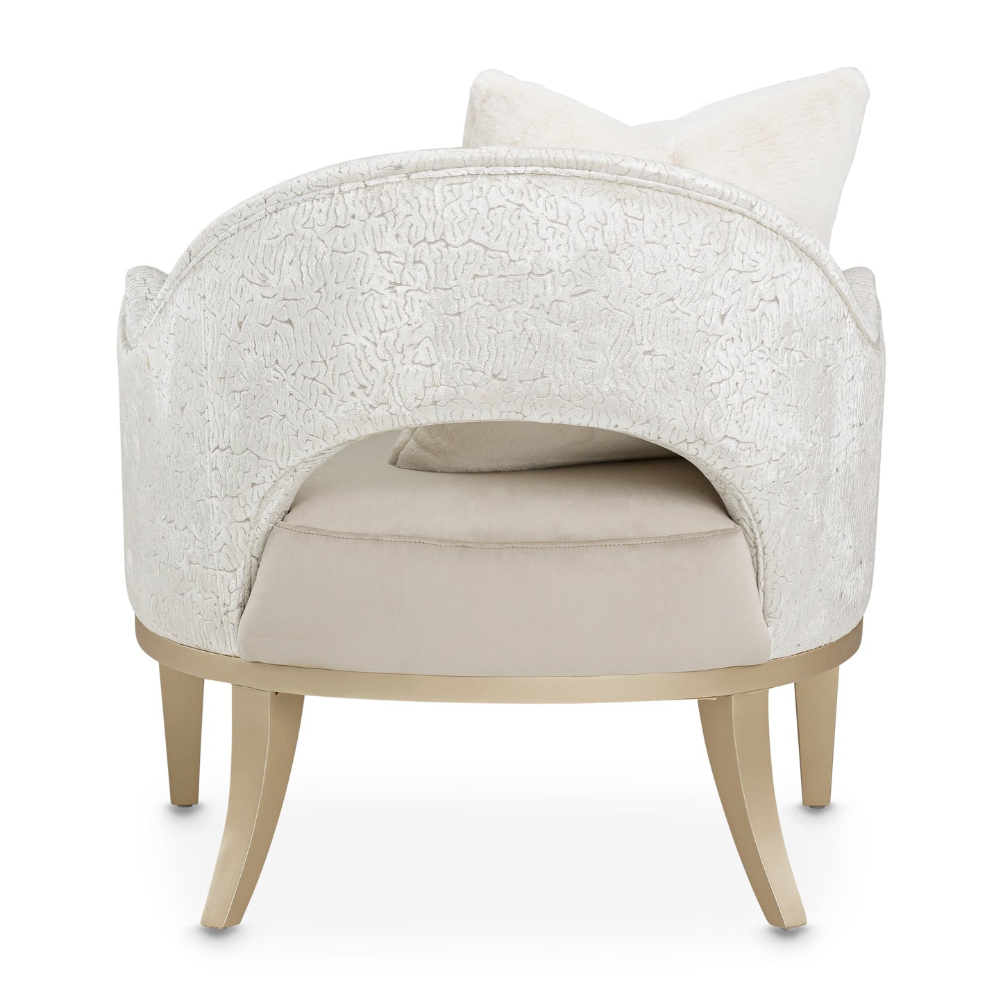 Yvette Medium Champagne/Porcini Accent Chair - Ornate Home