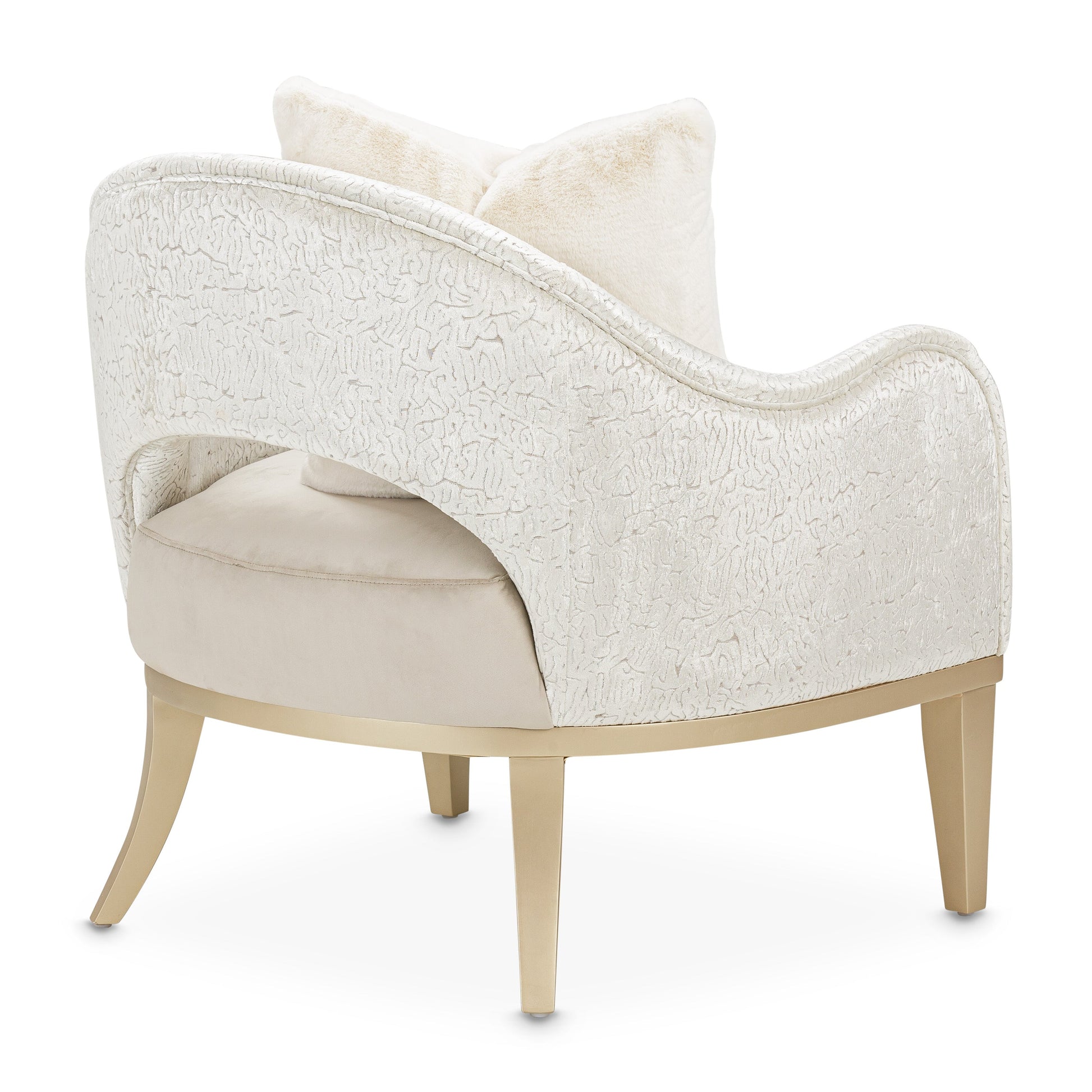 Yvette Medium Champagne/Porcini Accent Chair - Ornate Home