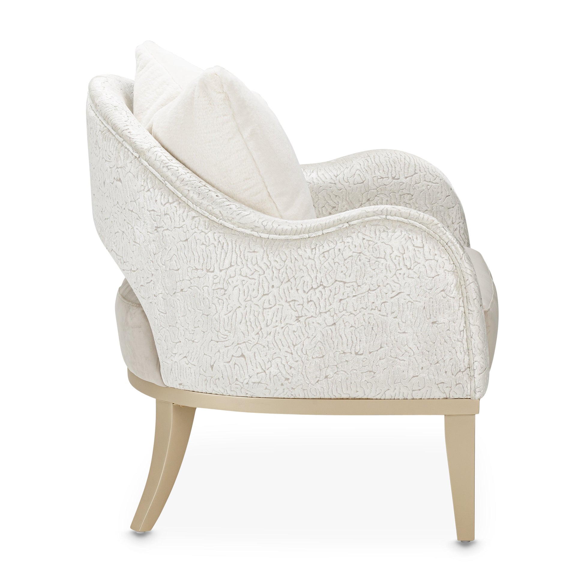 Yvette Medium Champagne/Porcini Accent Chair - Ornate Home