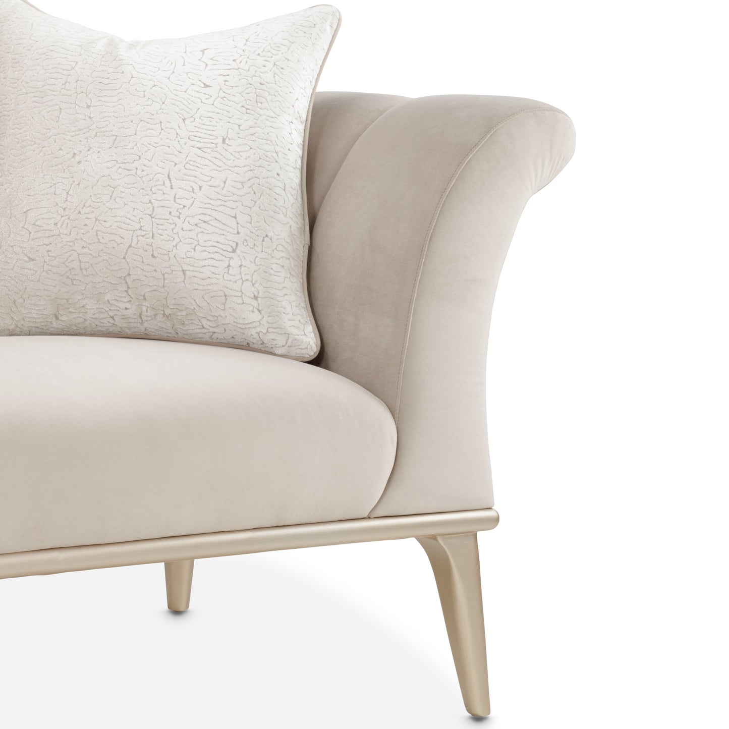 Yvette Medium Champagne/Porcini Chair and a Half - Ornate Home