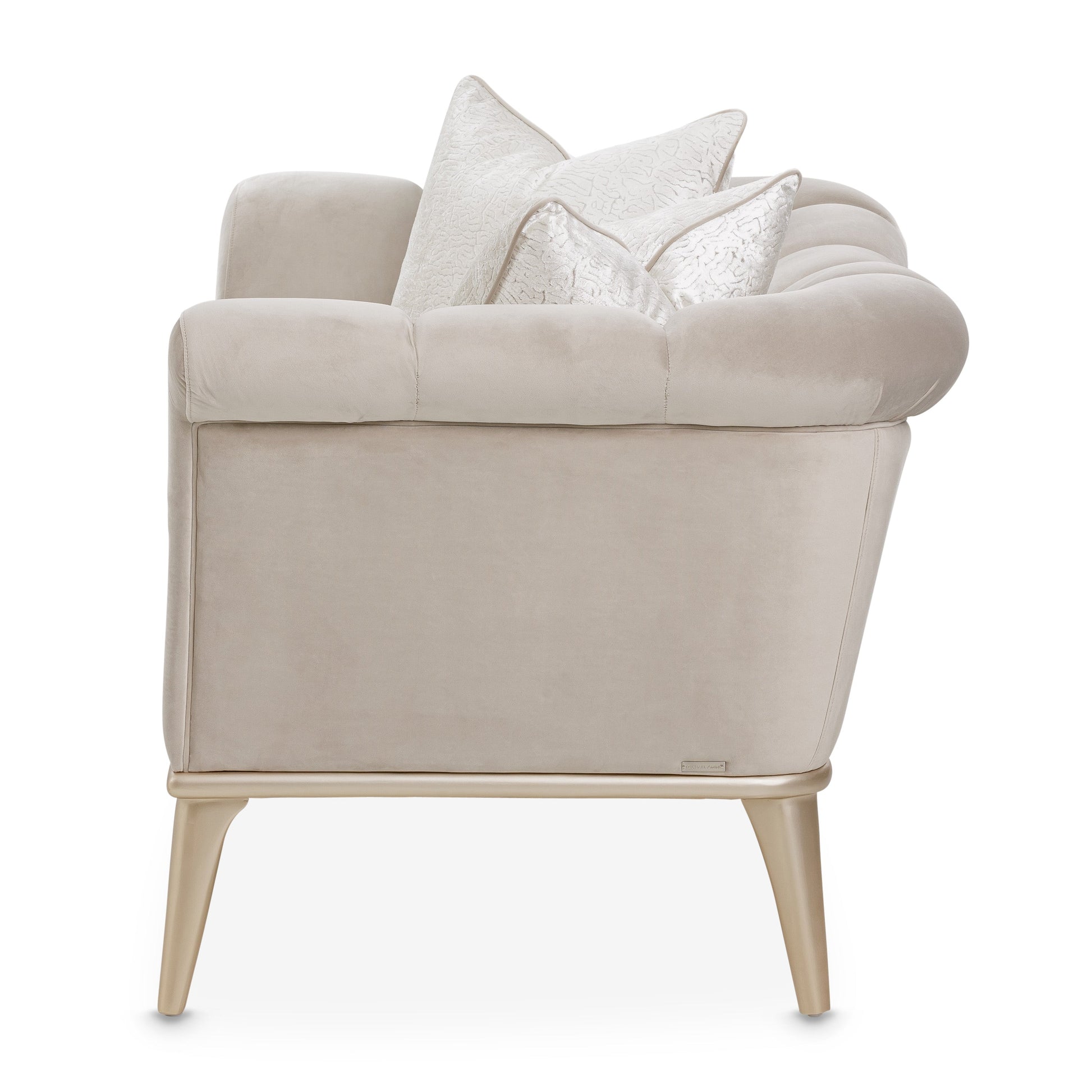 Yvette Medium Champagne/Porcini Chair and a Half - Ornate Home