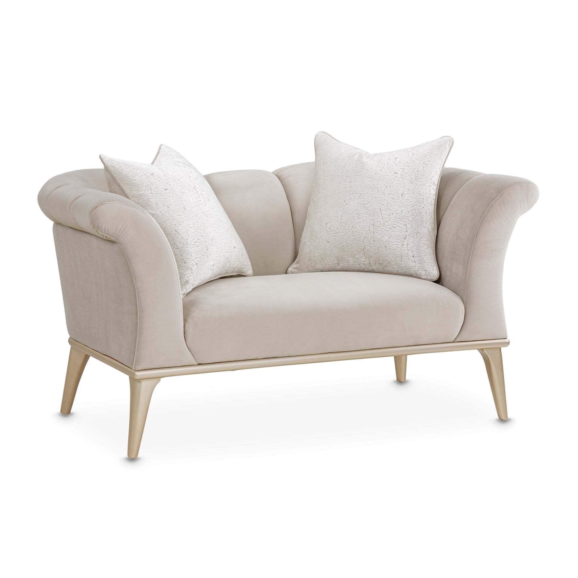 Yvette Medium Champagne/Porcini Chair and a Half - Ornate Home