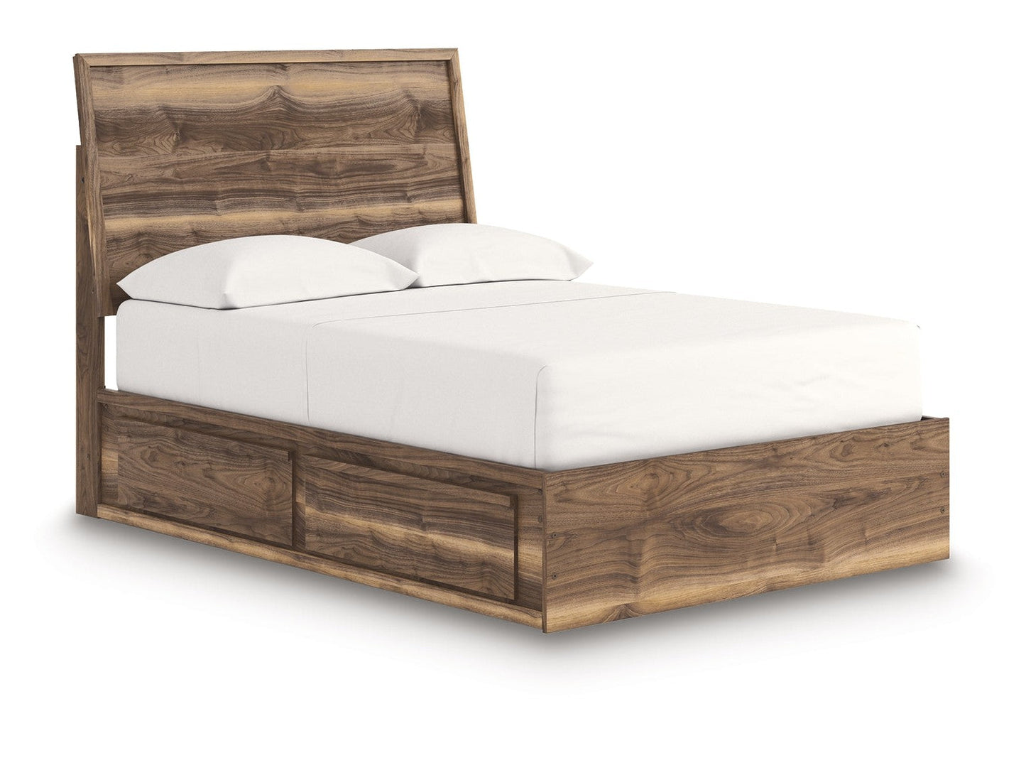 Zadilyn Brown Full Panel Bed with Storage- Viva Furn