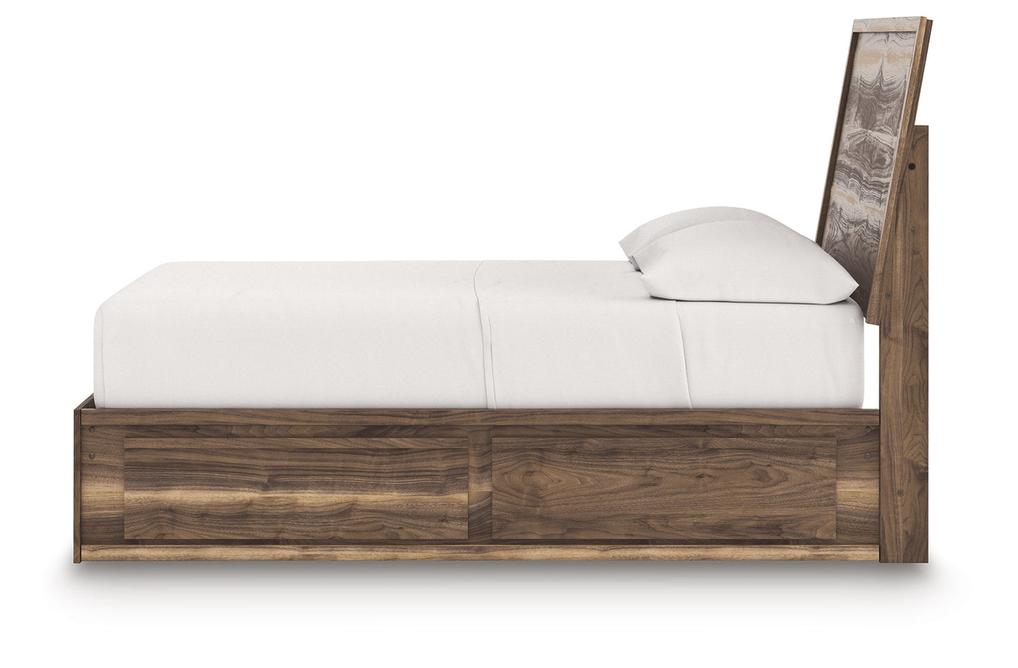 Zadilyn Brown Full Panel Bed with Storage- Viva Furn
