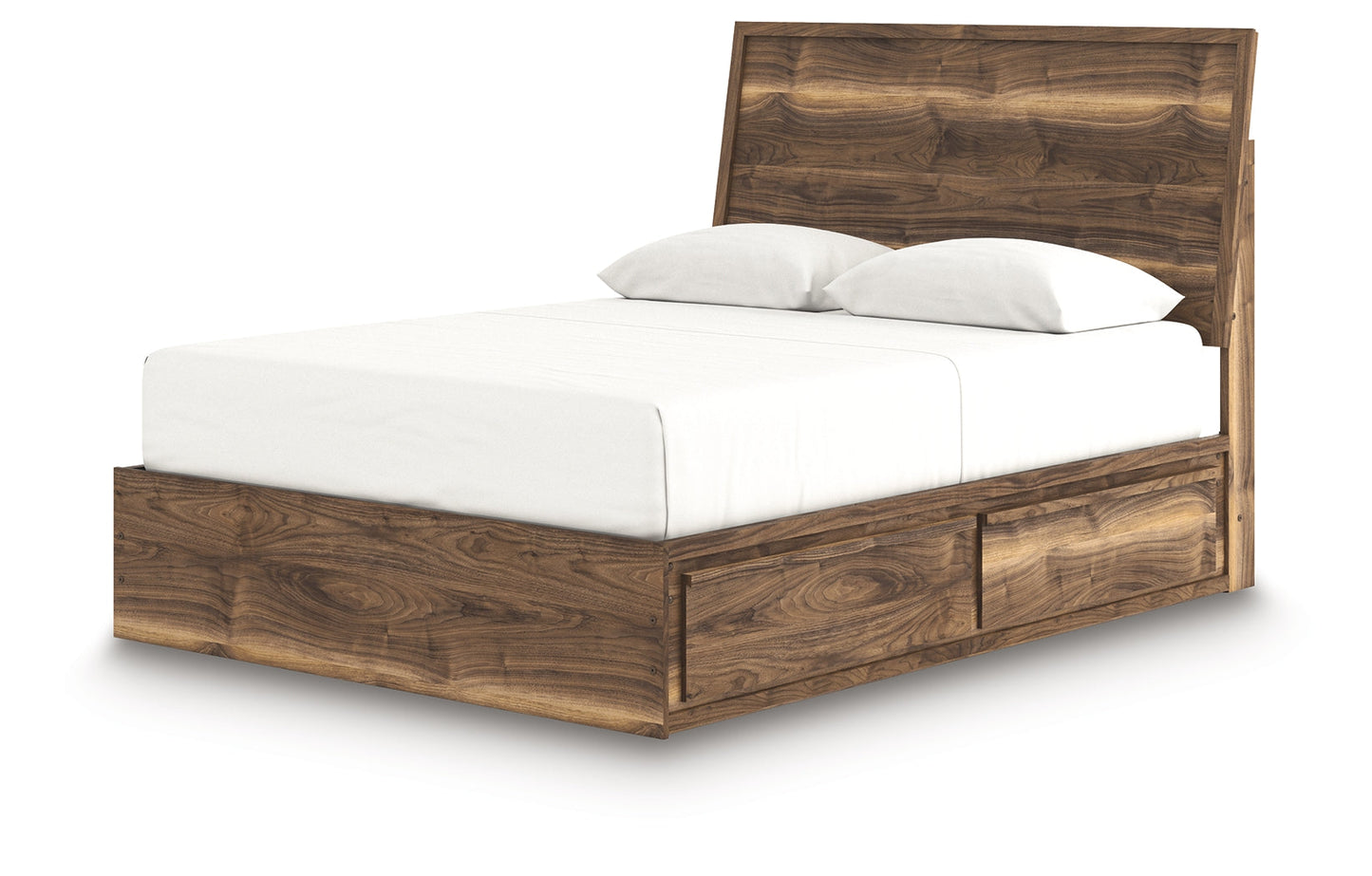 Zadilyn Brown King Panel Bed with Storage- Viva Furn