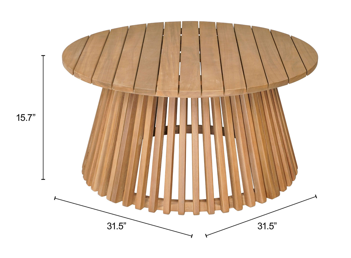 Zahara Natural Outdoor Coffee Table - Ornate Home