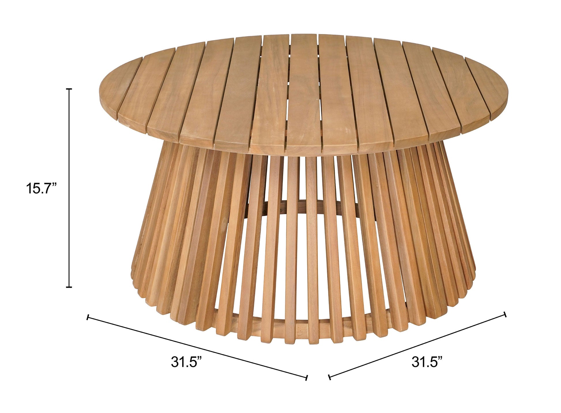 Zahara Natural Outdoor Coffee Table - Ornate Home