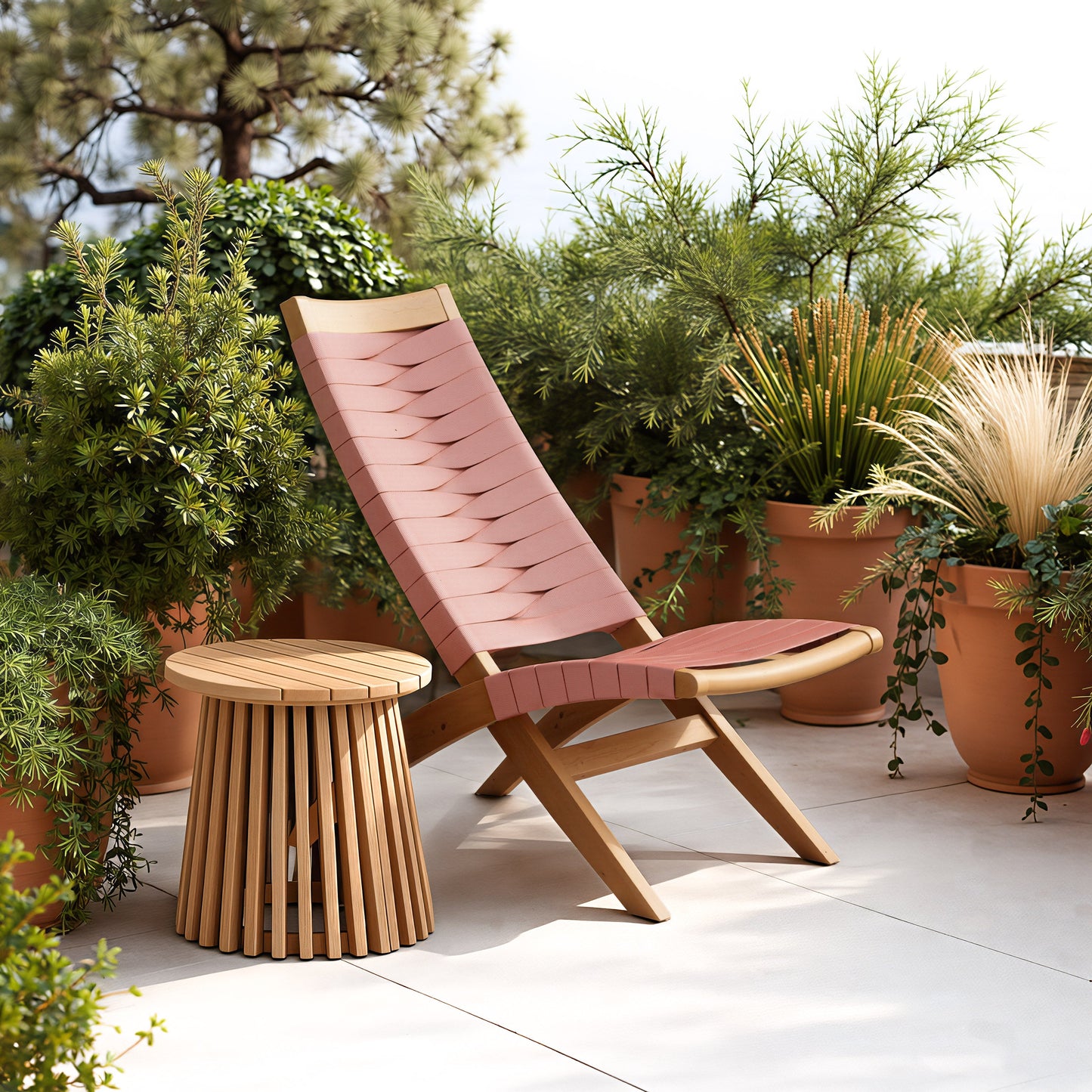 Zahara Natural Outdoor Side Table - Ornate Home