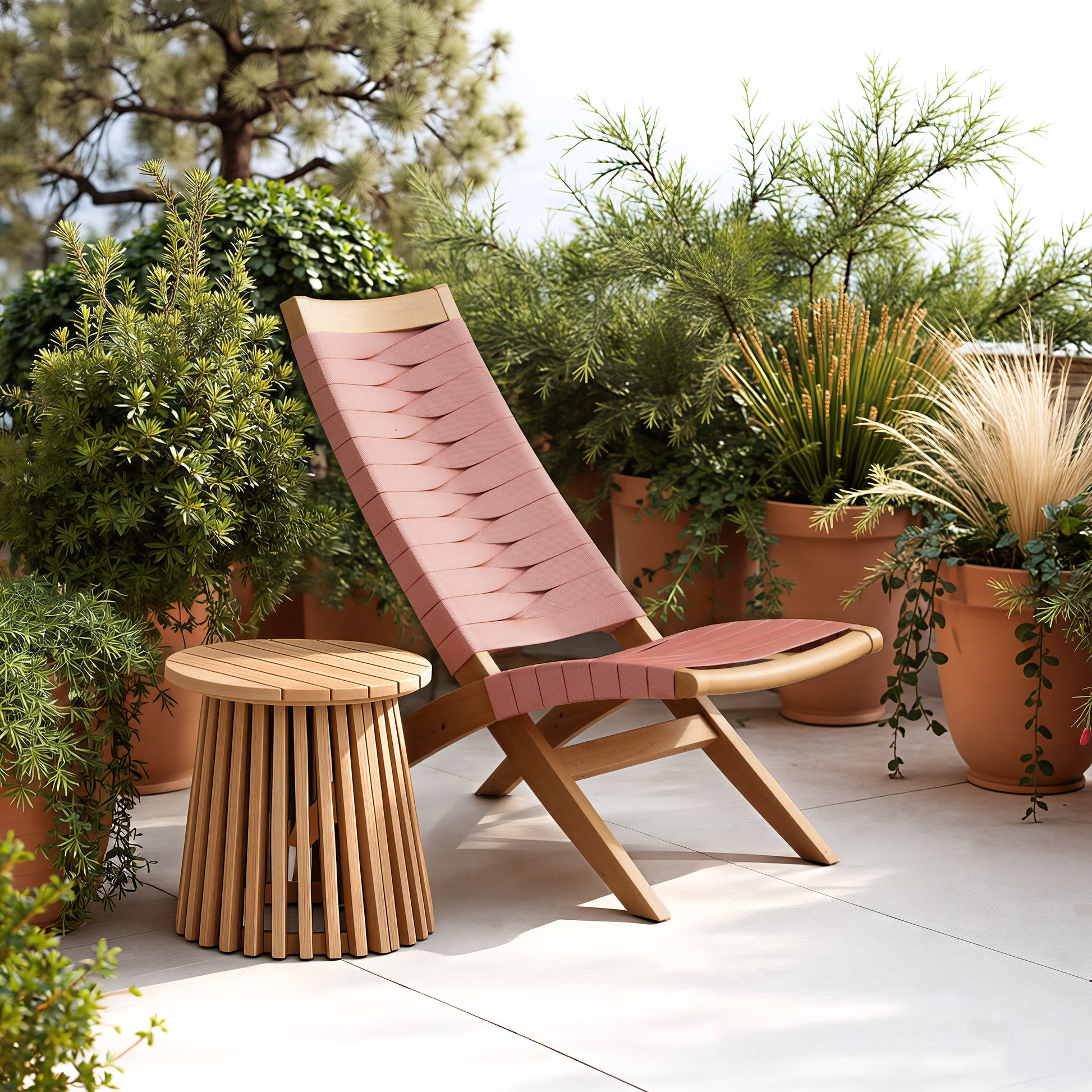 Zahara Natural Outdoor Side Table - Ornate Home