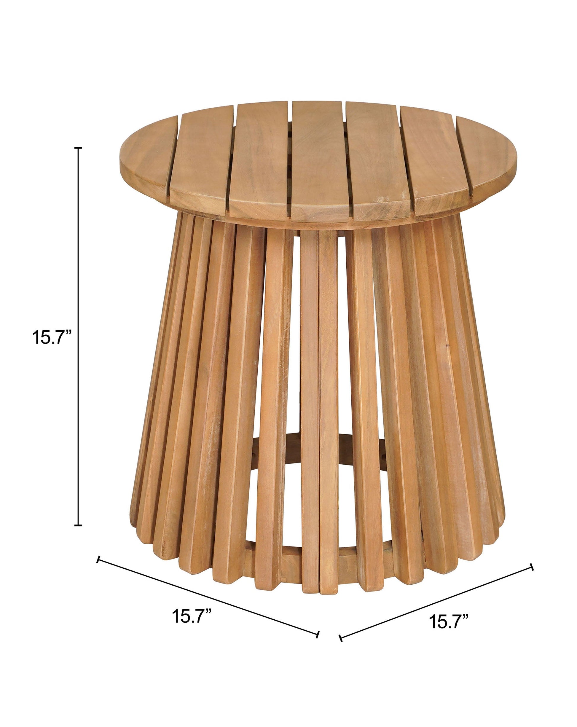 Zahara Natural Outdoor Side Table - Ornate Home