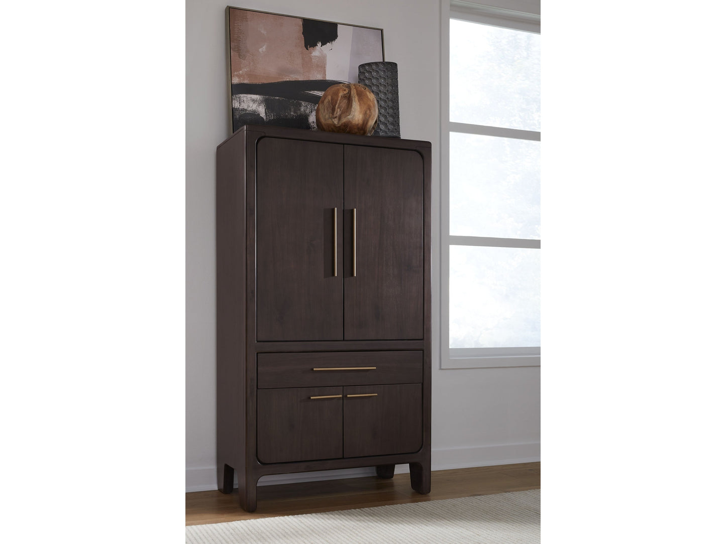 Zamba Jaguar Four Door One Drawer Acacia Bar Cabinet - Ornate Home
