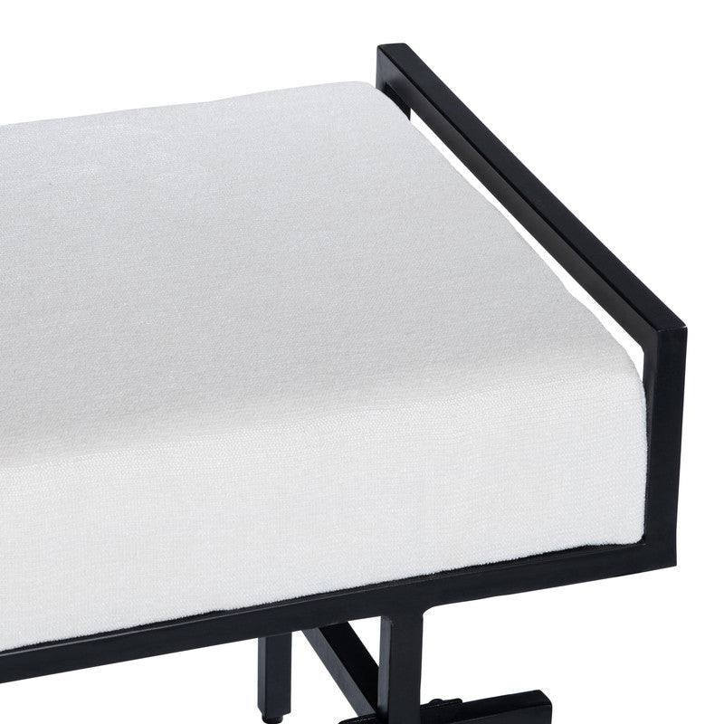 Zara White/Black Bench - Ornate Home