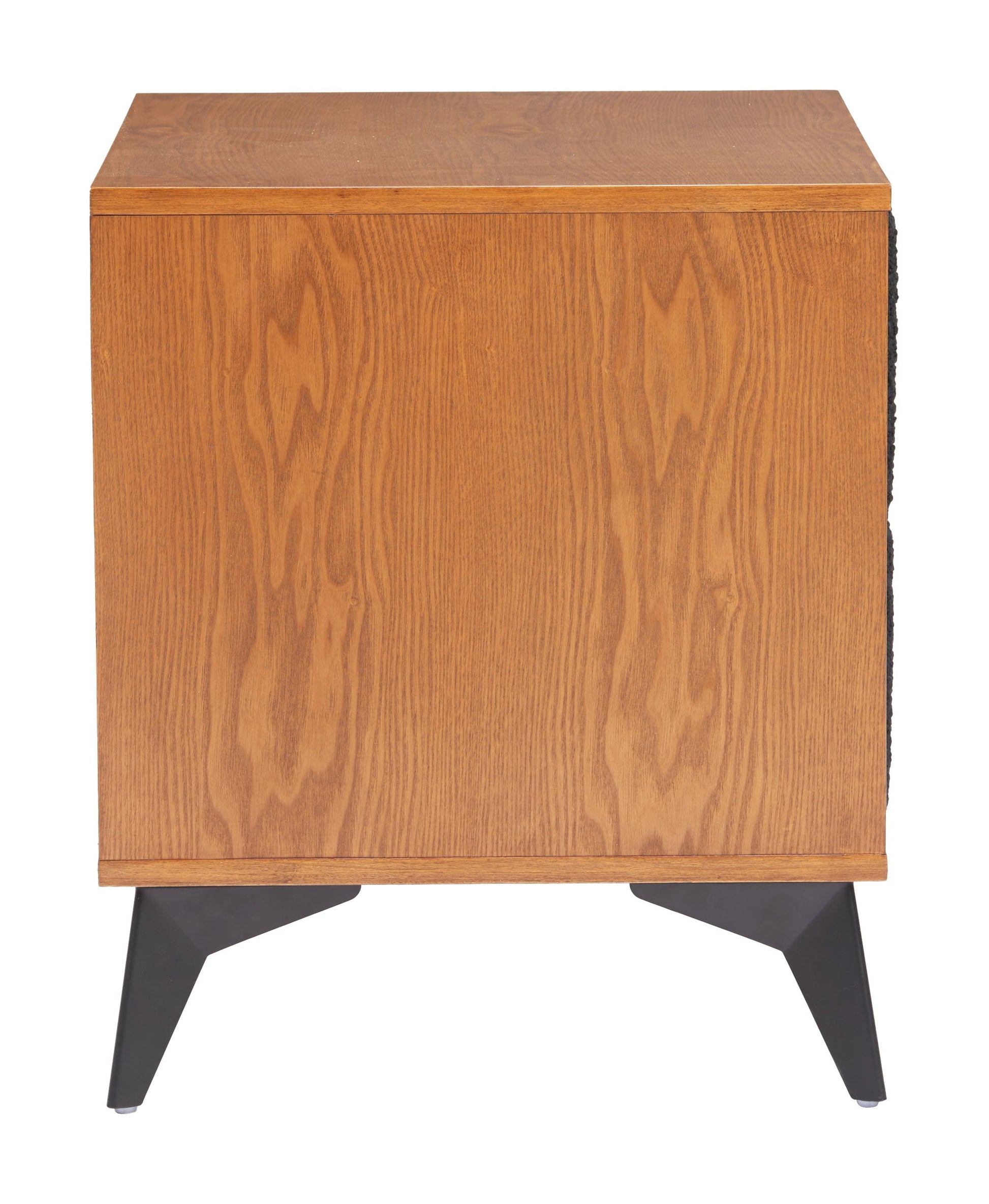 Zarif Black & Walnut Nightstand - Ornate Home