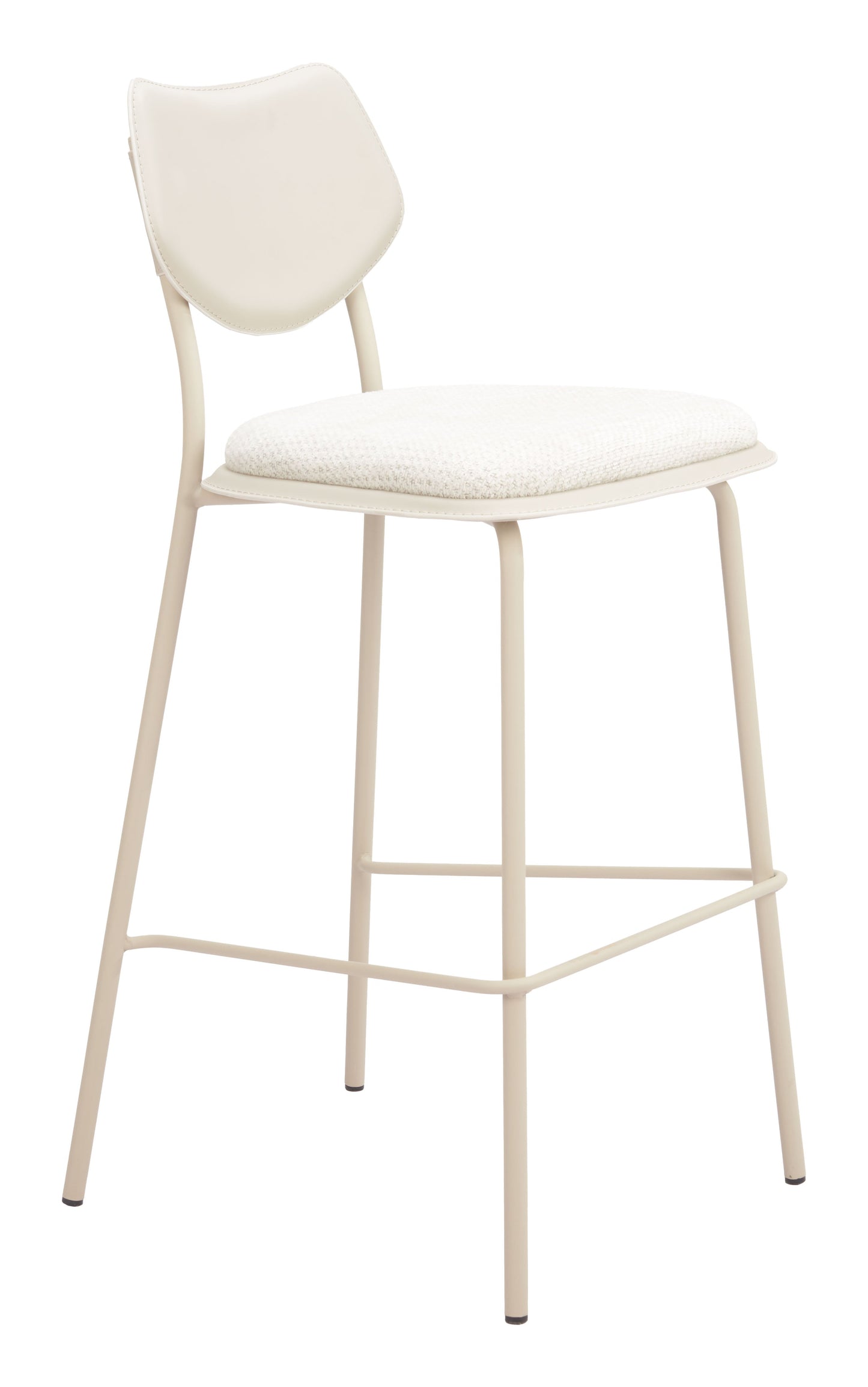 Zeal Light Gray & Beige Barstool (Set of 4) - Ornate Home