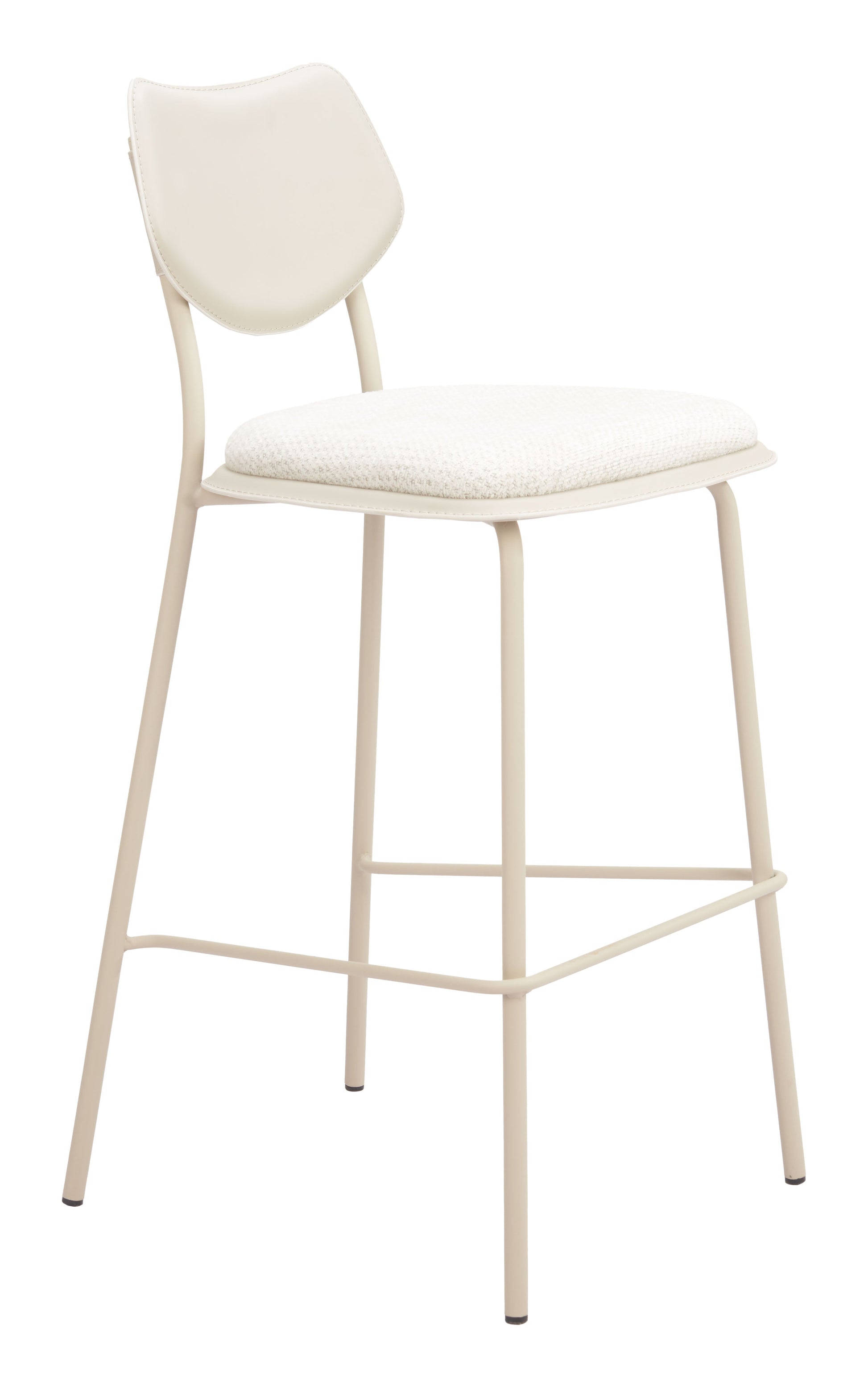 Zeal Light Gray & Beige Barstool (Set of 4) - Ornate Home