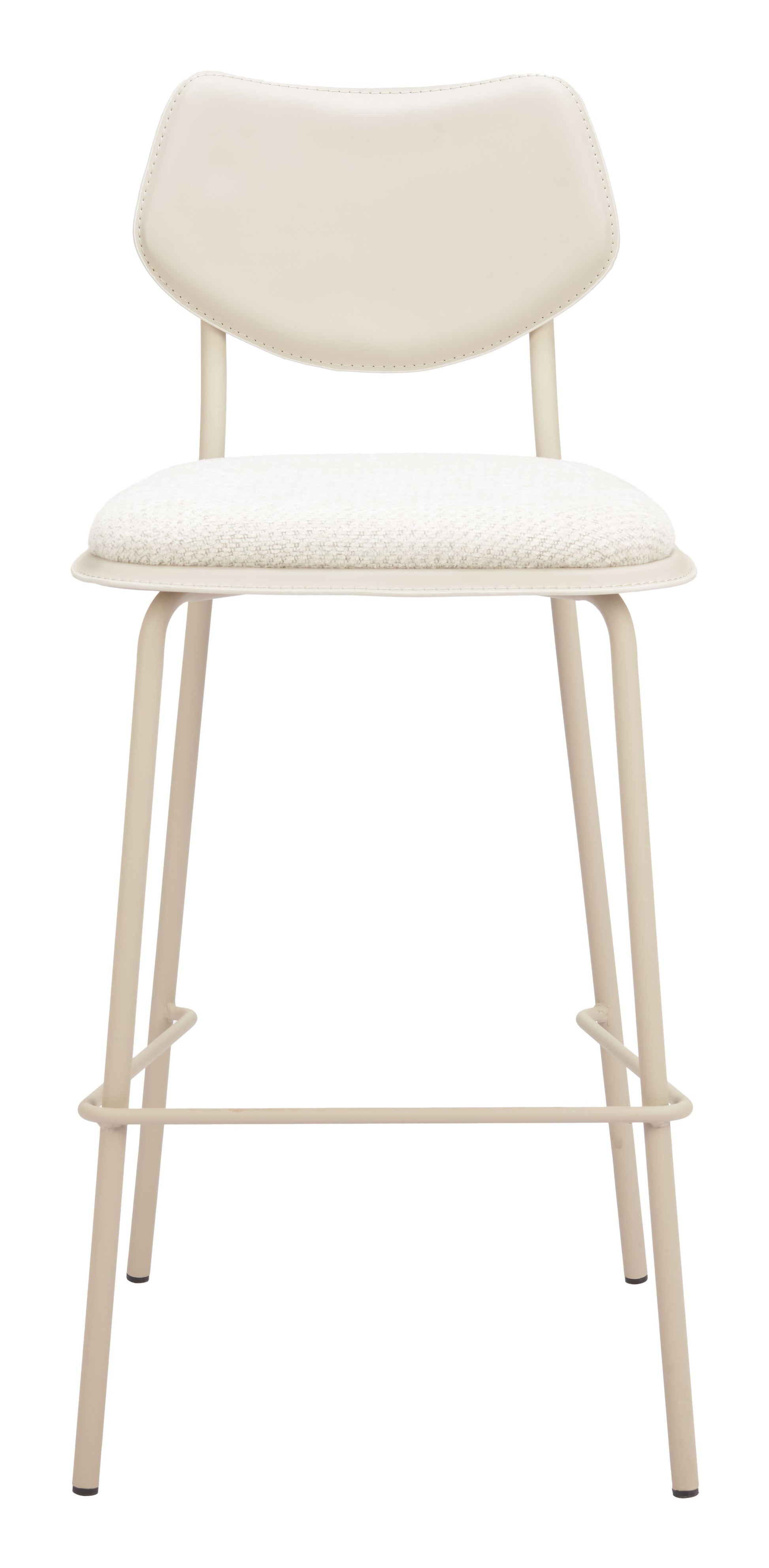 Zeal Light Gray & Beige Barstool (Set of 4) - Ornate Home