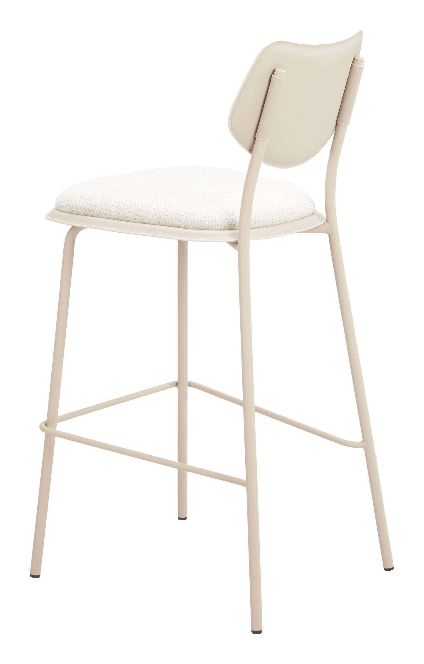 Zeal Light Gray & Beige Barstool (Set of 4) - Ornate Home