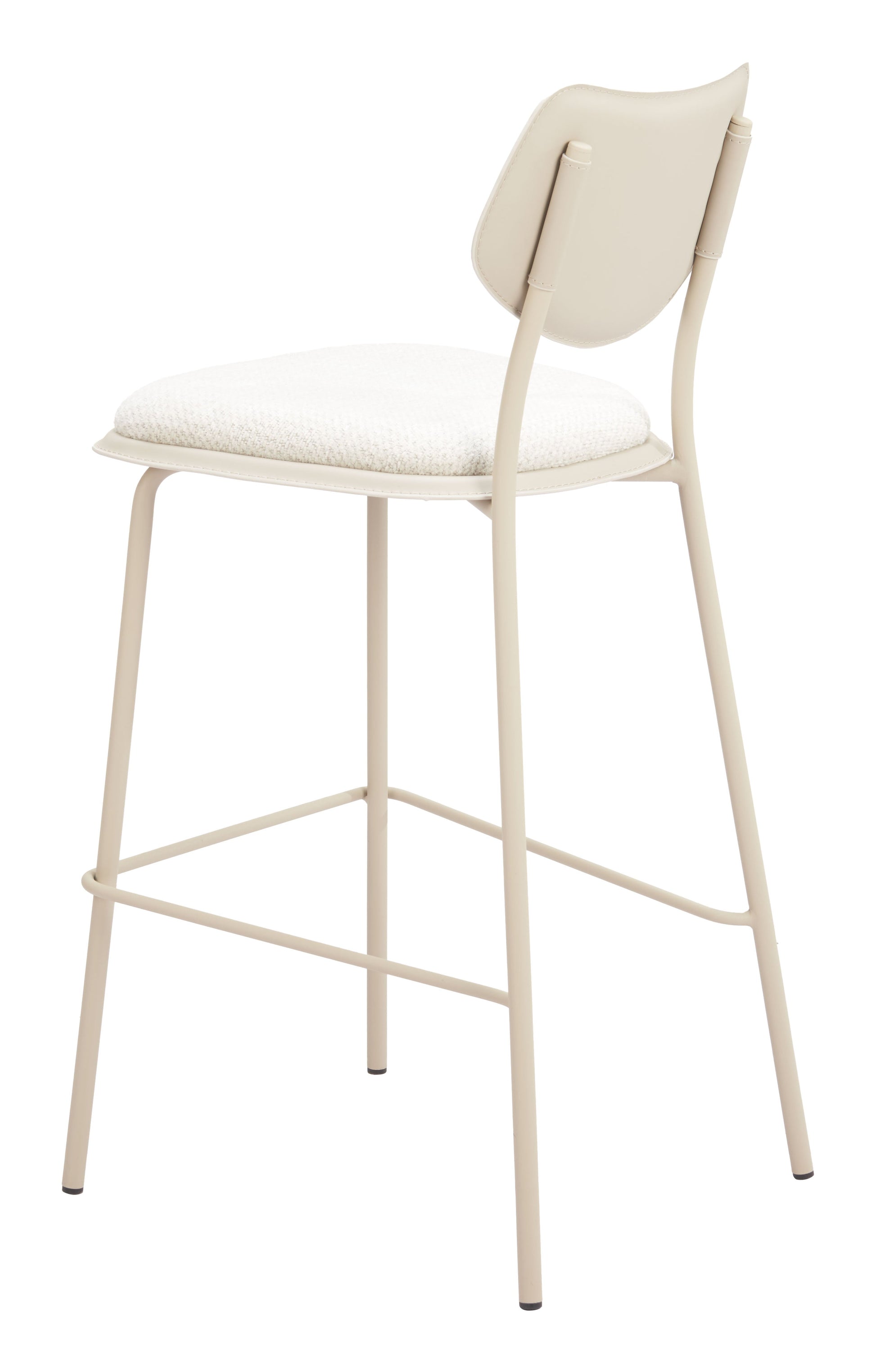 Zeal Light Gray & Beige Barstool (Set of 4) - Ornate Home