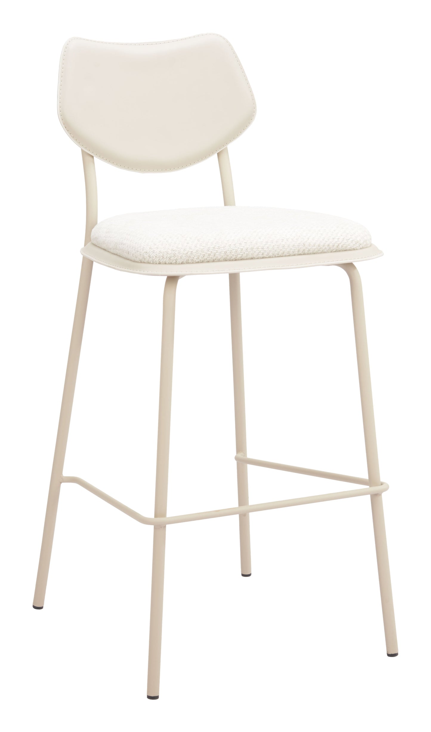 Zeal Light Gray & Beige Barstool (Set of 4) - Ornate Home