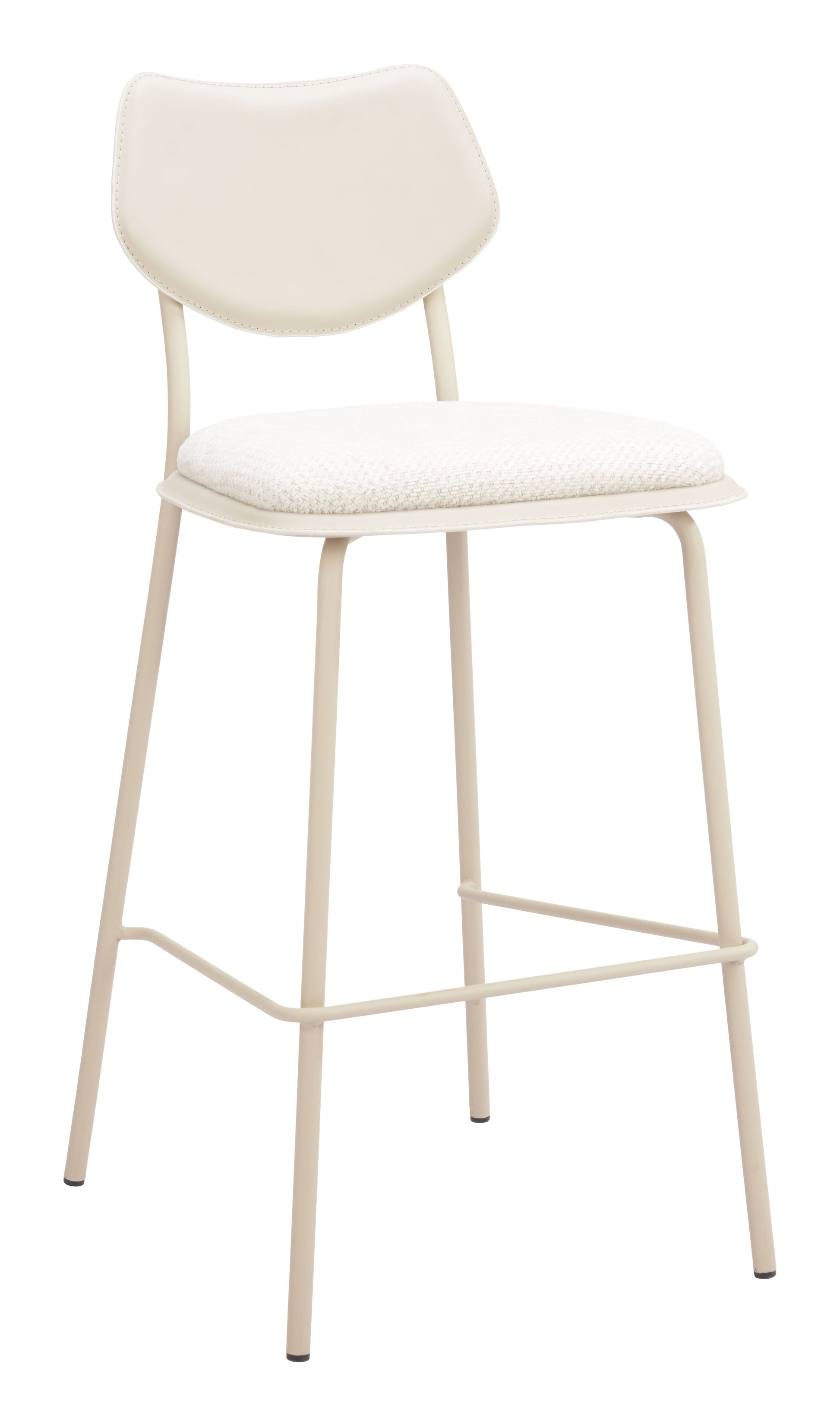 Zeal Light Gray & Beige Barstool (Set of 4) - Ornate Home