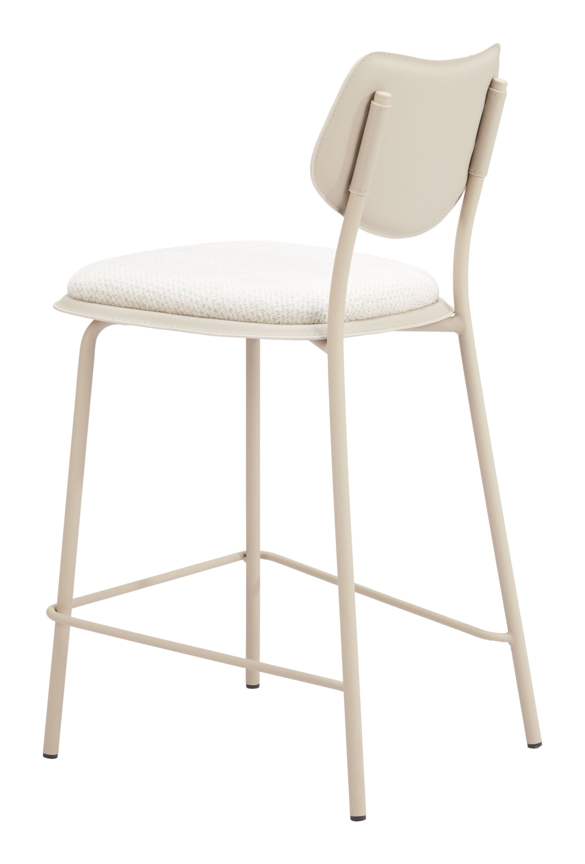 Zeal Light Gray & Beige Counter Stool (Set of 4) - Ornate Home
