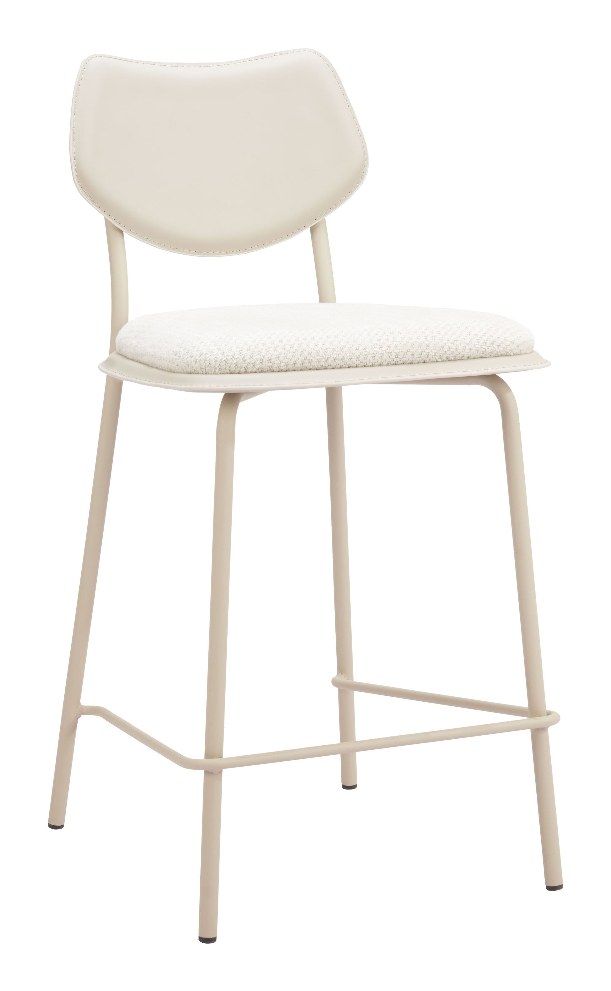 Zeal Light Gray & Beige Counter Stool (Set of 4) - Ornate Home