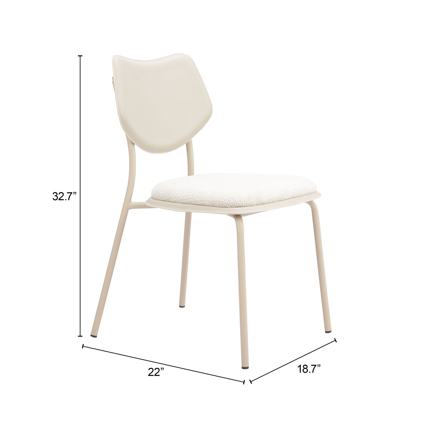 Zeal Light Gray & Beige Dining Chair (Set of 4) - Ornate Home