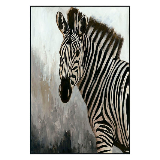 Zebra Black/White Painting 48x72 by Buddy Whitlock - Ornate Home