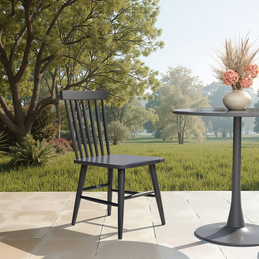 Zeilen Black Outdoor Dining Chair (Set of 2) - Ornate Home