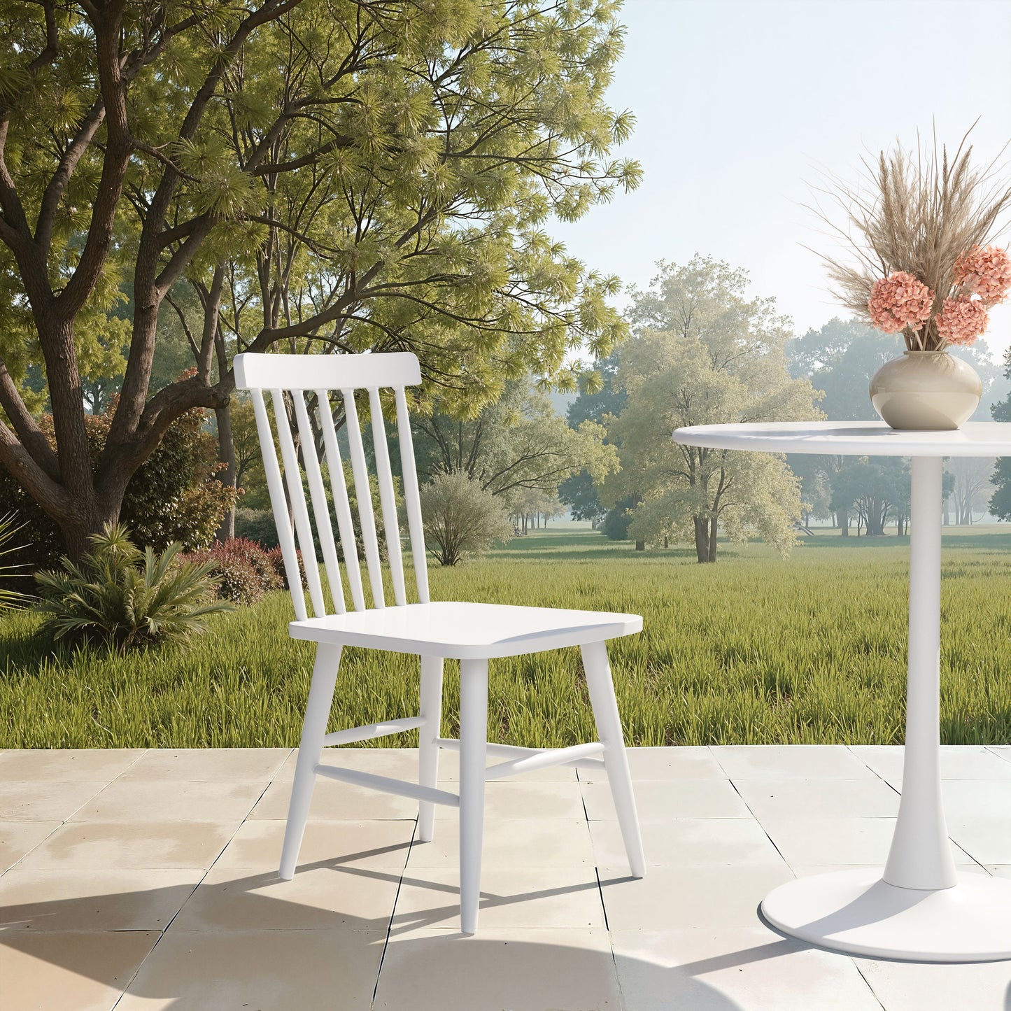 Zeilen White Outdoor Dining Chair (Set of 2) - Ornate Home