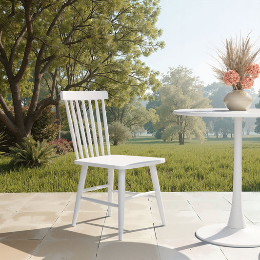 Zeilen White Outdoor Dining Chair (Set of 2) - Ornate Home