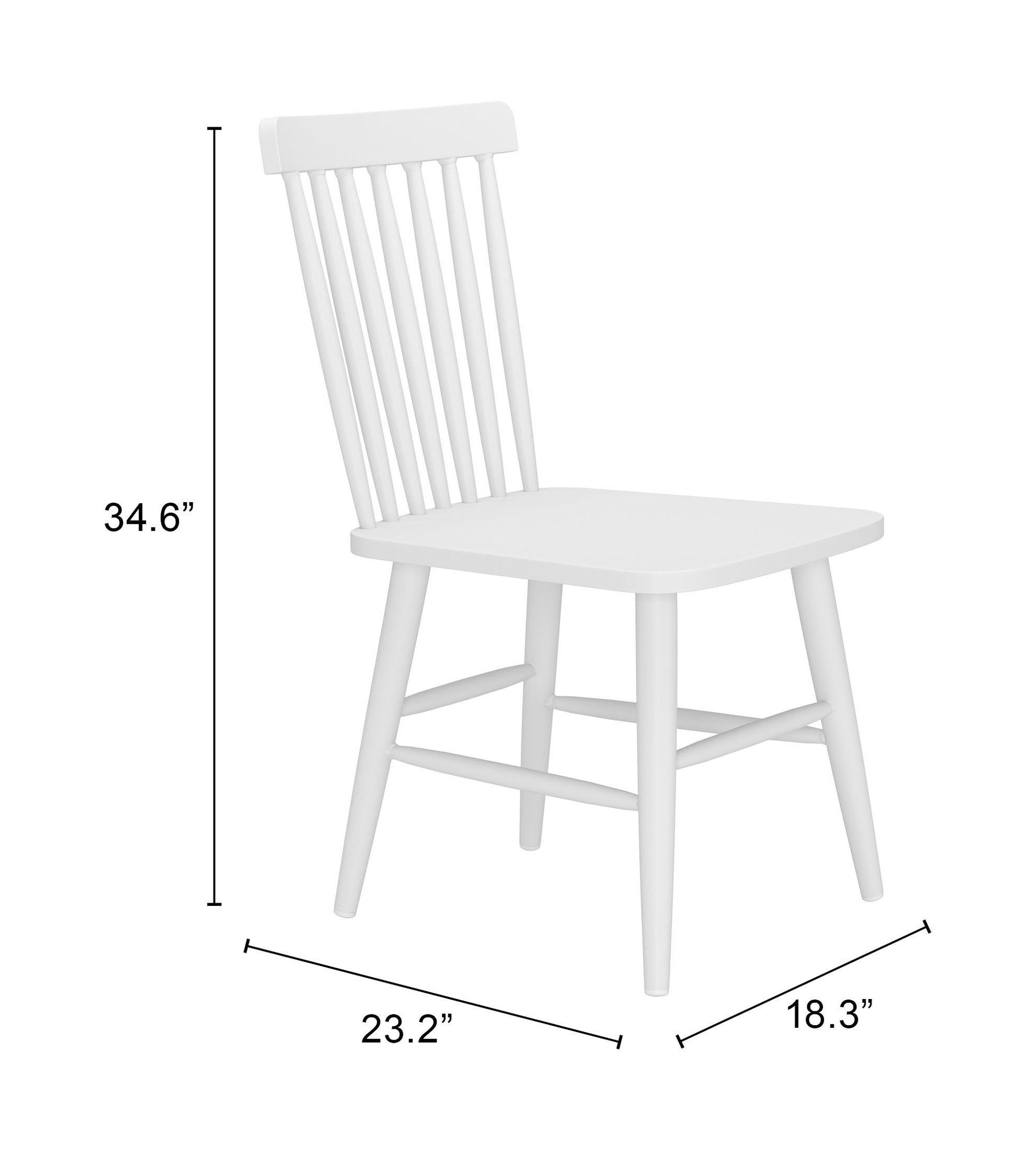 Zeilen White Outdoor Dining Chair (Set of 2) - Ornate Home