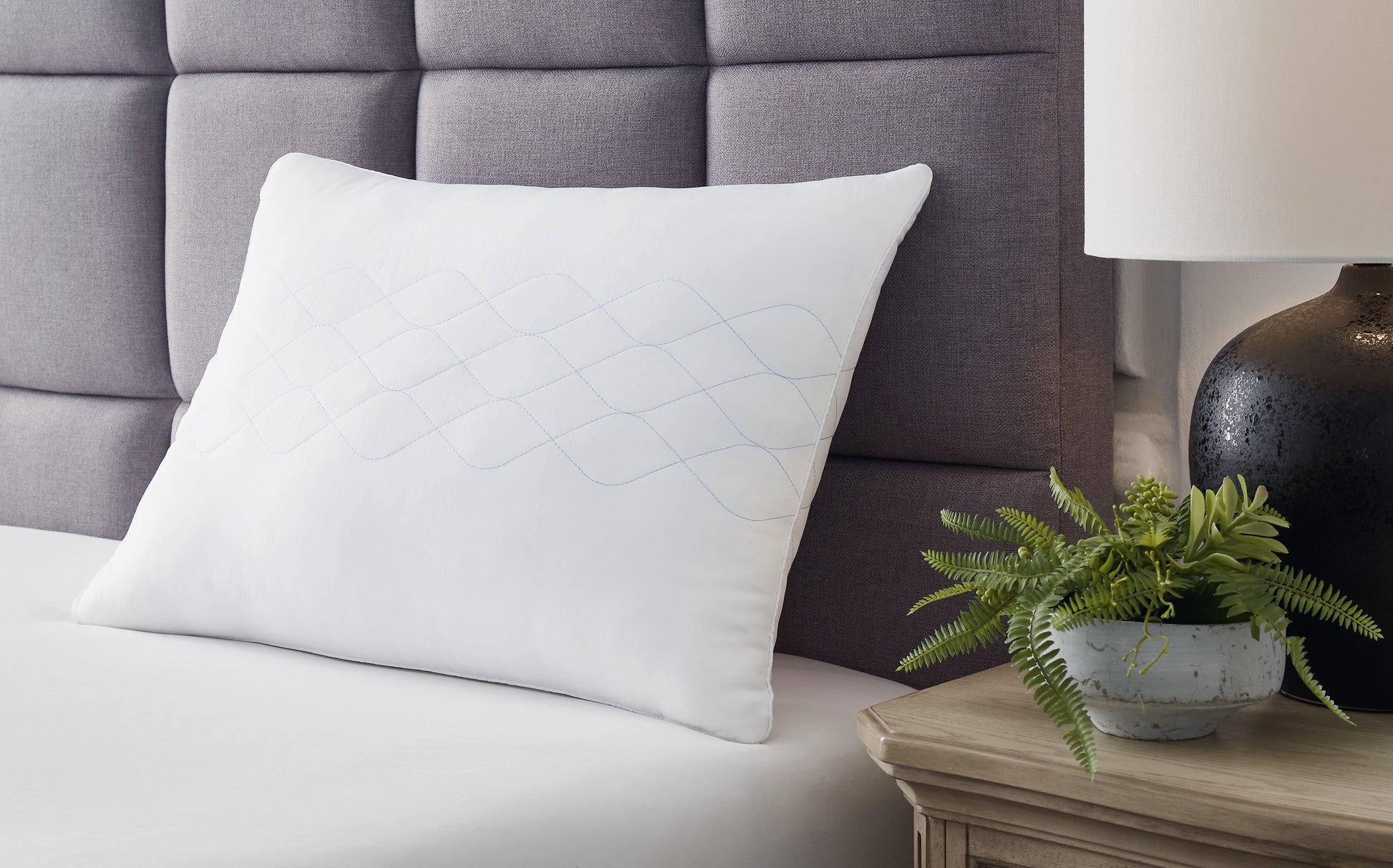 Zephyr 2.0 White Huggable Comfort Pillow- Viva Furn