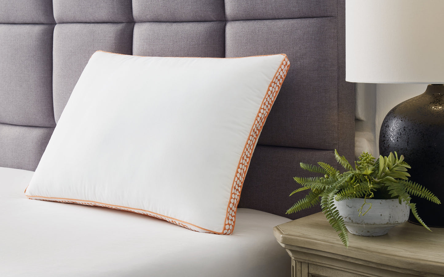 Zephyr 2.0 White/Orange 3-in-1 Pillow- Viva Furn