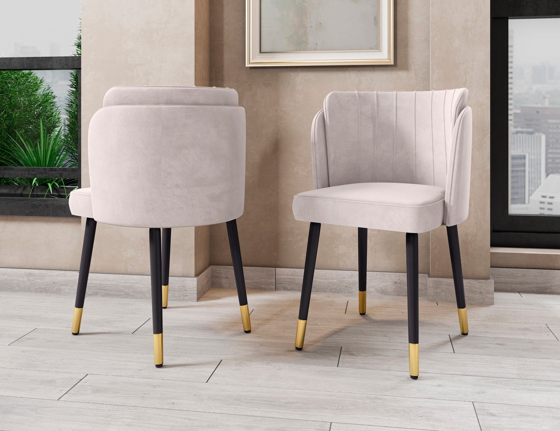 Zephyr Dining Chair in Cream - Ornate Home