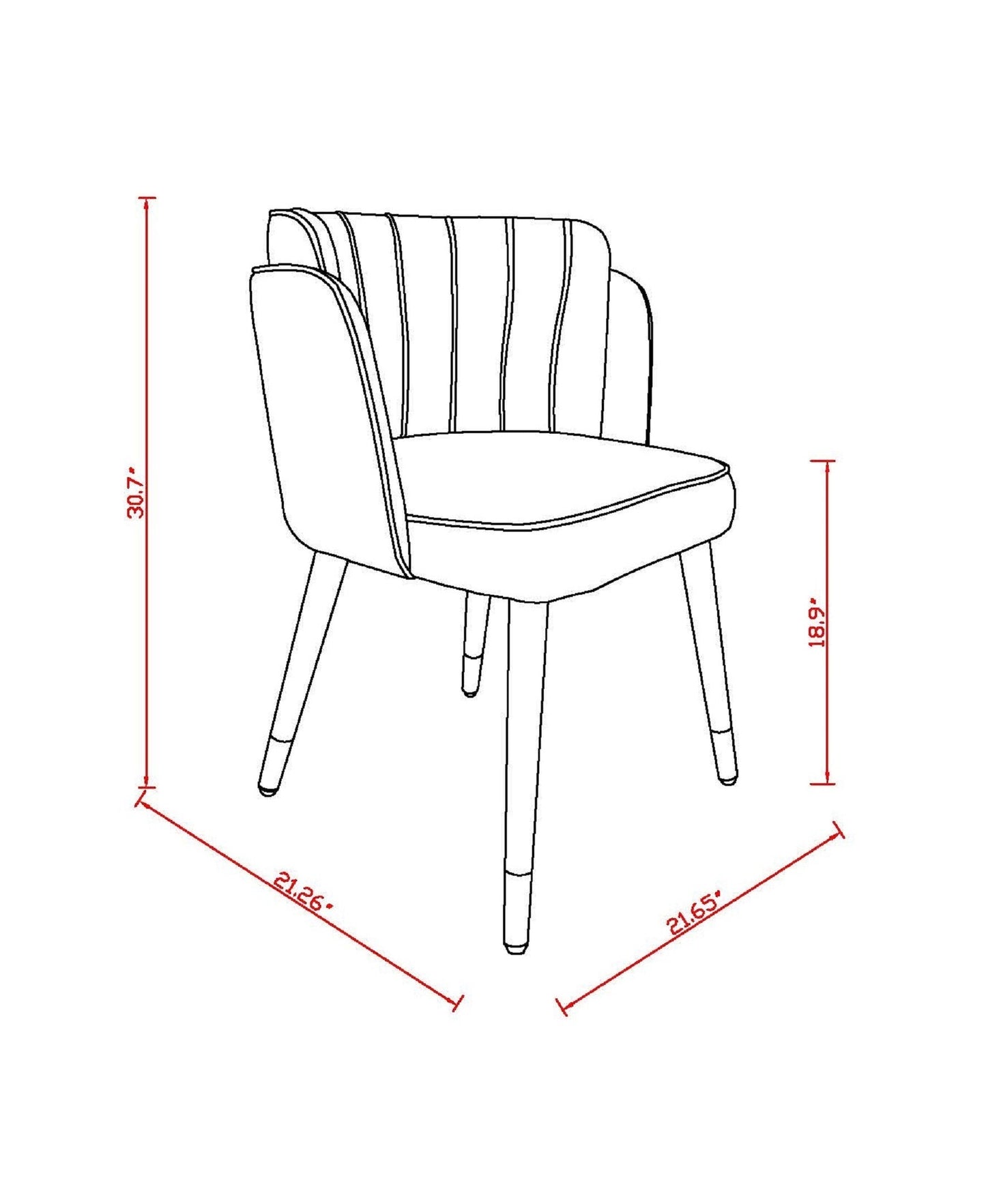 Zephyr Dining Chair in Royal Blue - Ornate Home