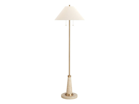 Zeva Tan/Gold Floor Lamp - Ornate Home