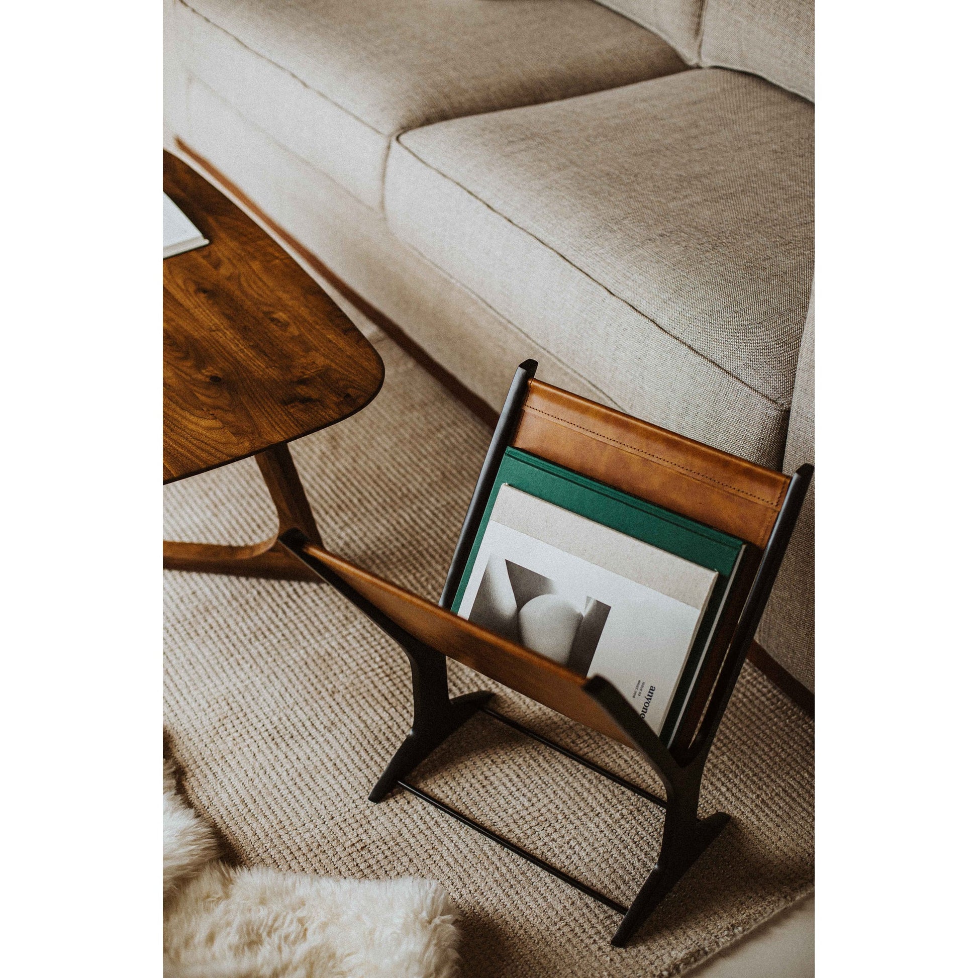 Ziff Light Brown Magazine Holder - Ornate Home