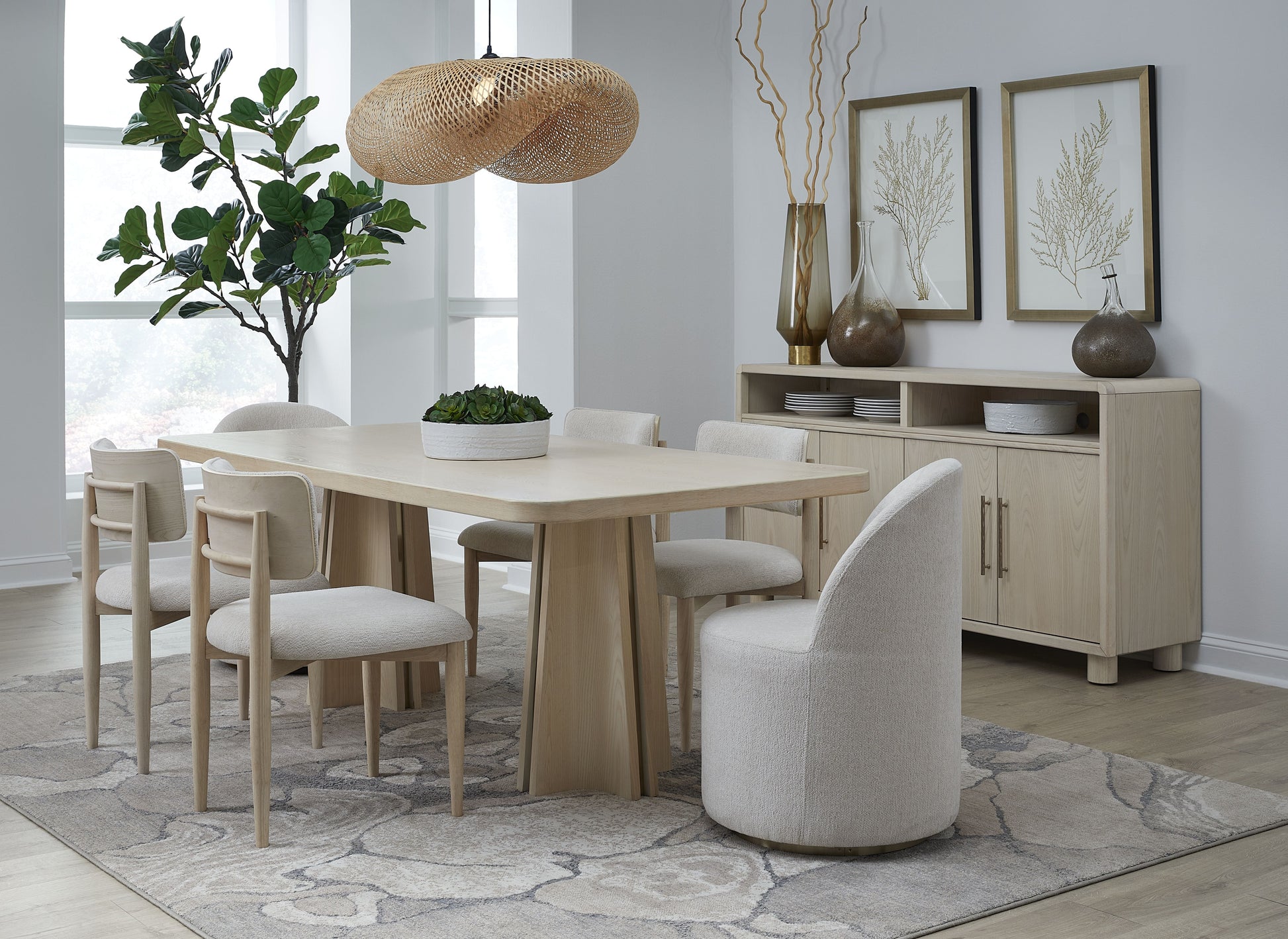 Zinnia Fully Upholstered Swivel Chair in Dune Chenille - Ornate Home